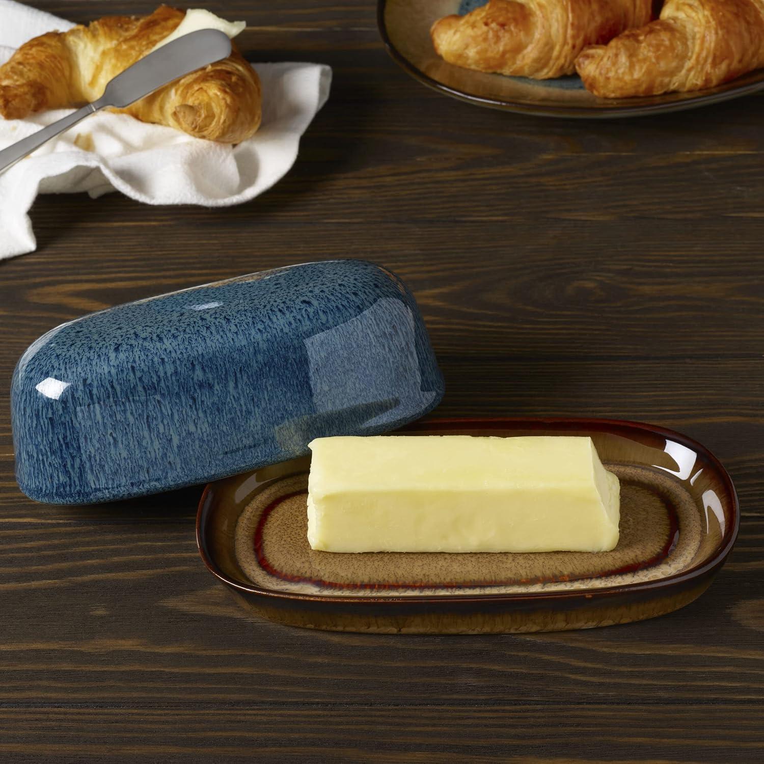 Plato de Mantequilla Cerámica Pfaltzgraff Monroe Blue 20 cm