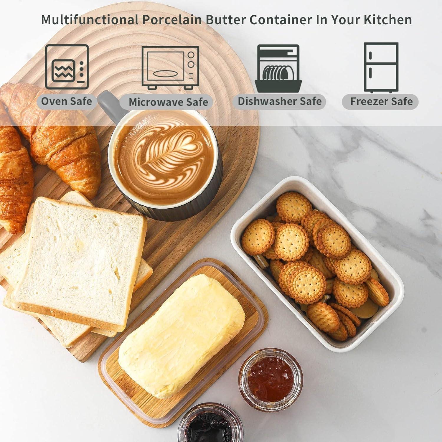 Contenedor de Mantequilla Hasense Blanco con Tapa 680ml