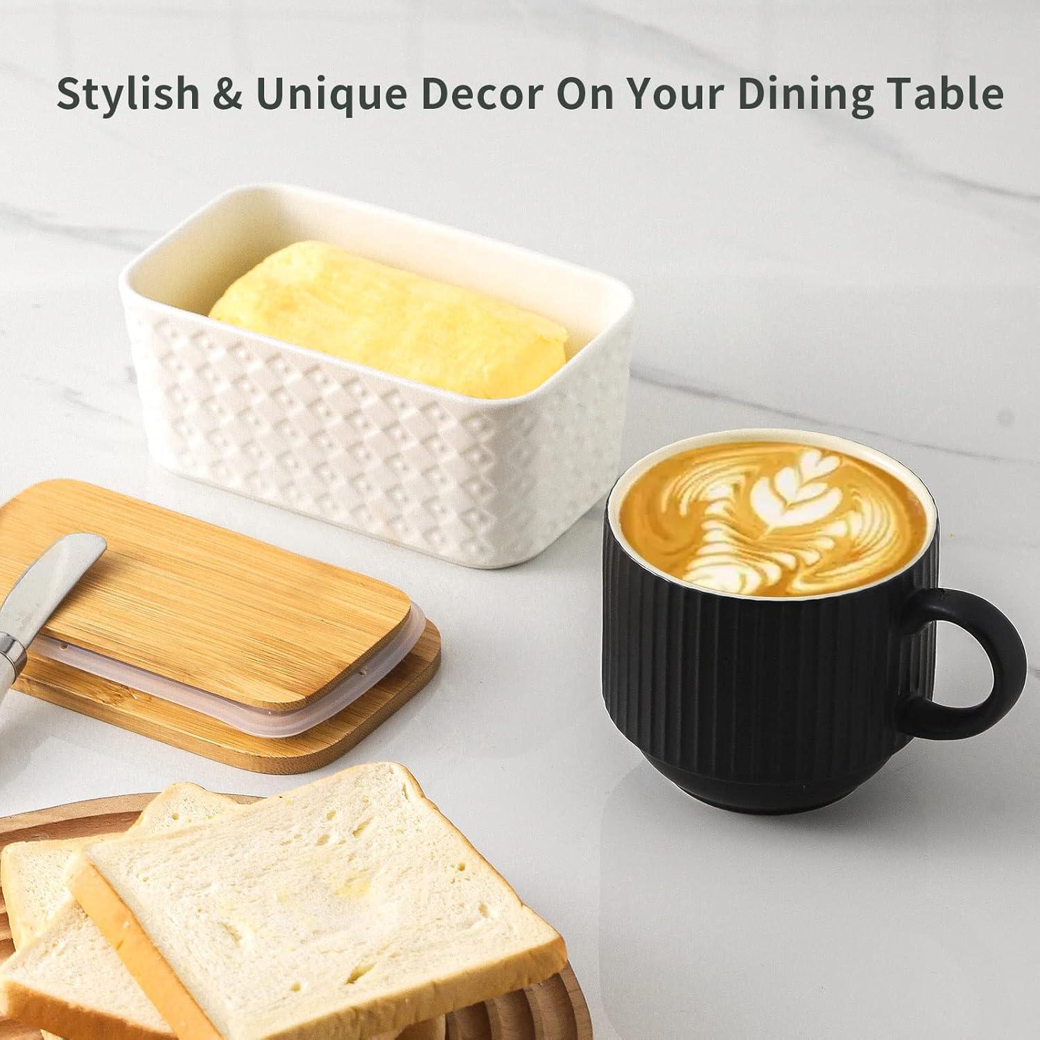 Contenedor de Mantequilla Hasense Blanco con Tapa 680ml