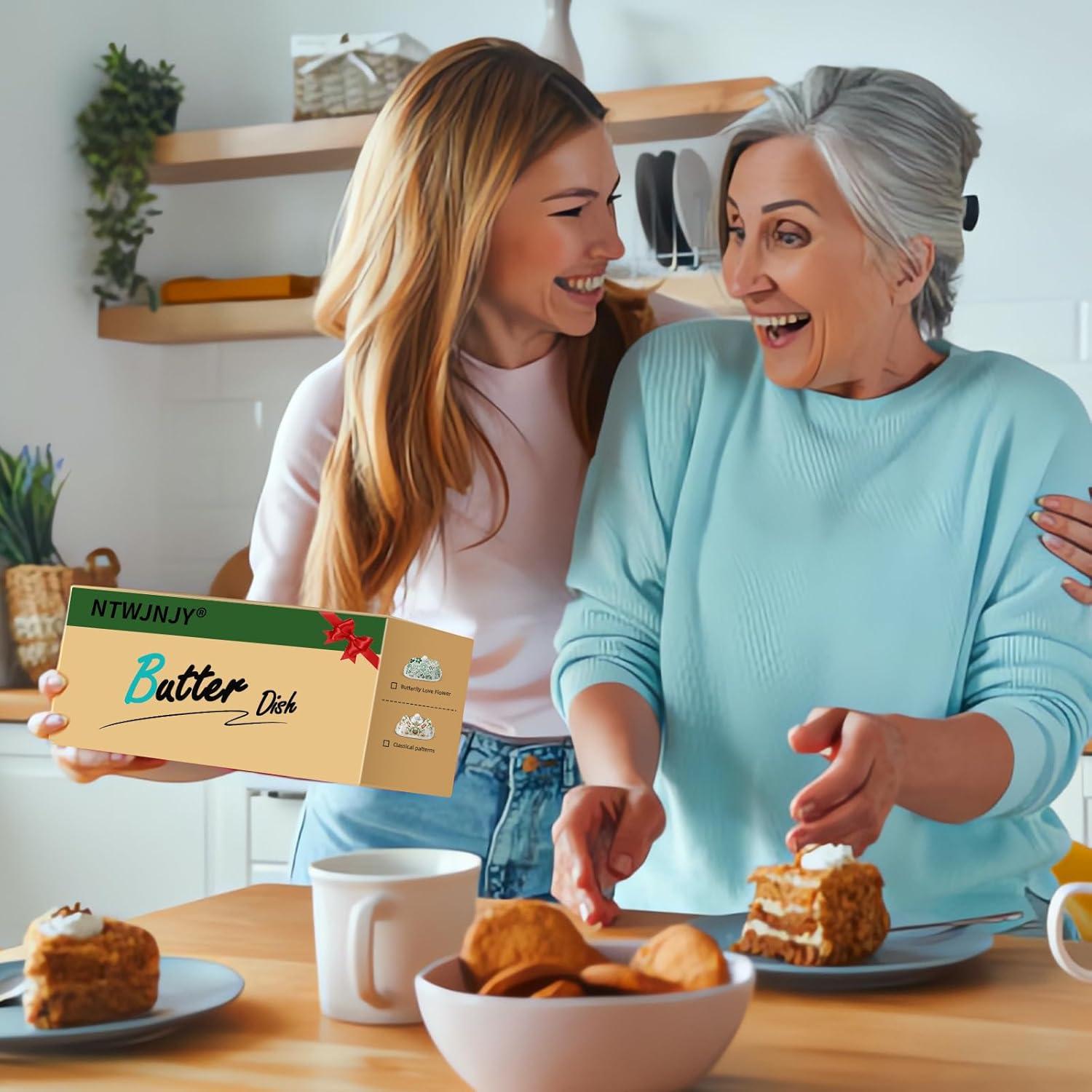 Plato de Mantequilla con Tapa Quansheng - Cerámica Verde