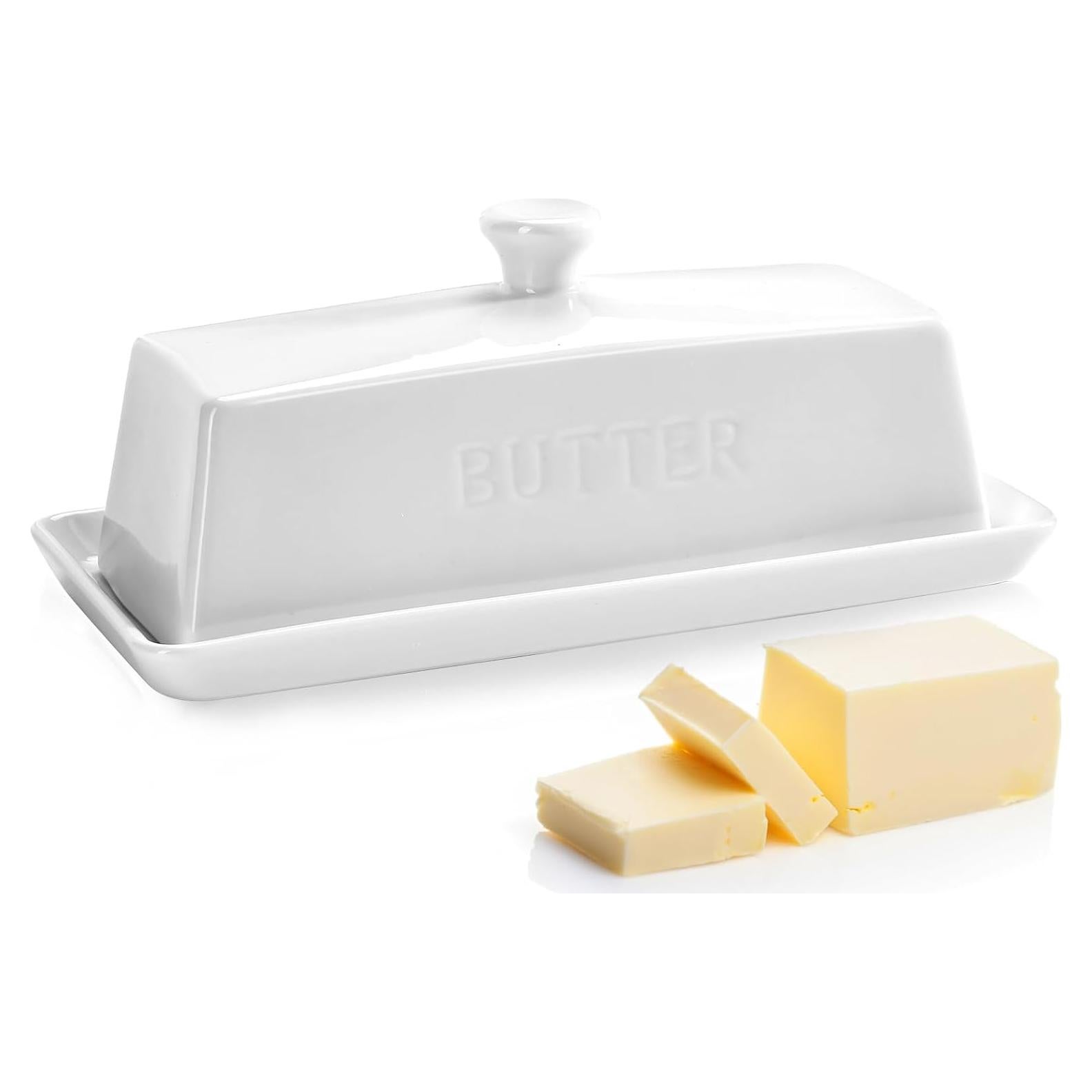 Plato para Mantequilla con Tapa WERTIOO Cerámica 19.3x8.4cm