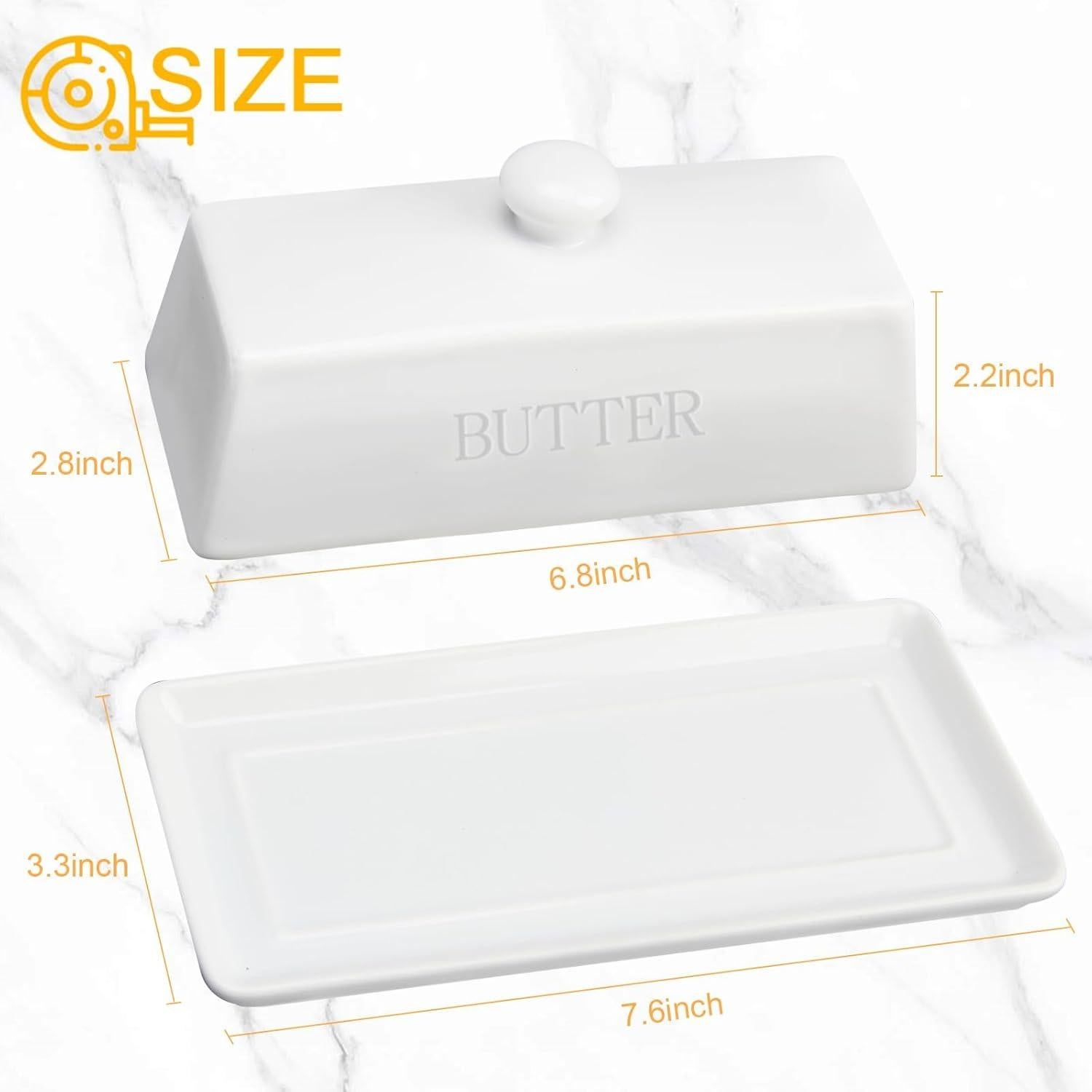 Plato para Mantequilla con Tapa WERTIOO Cerámica 19.3x8.4cm