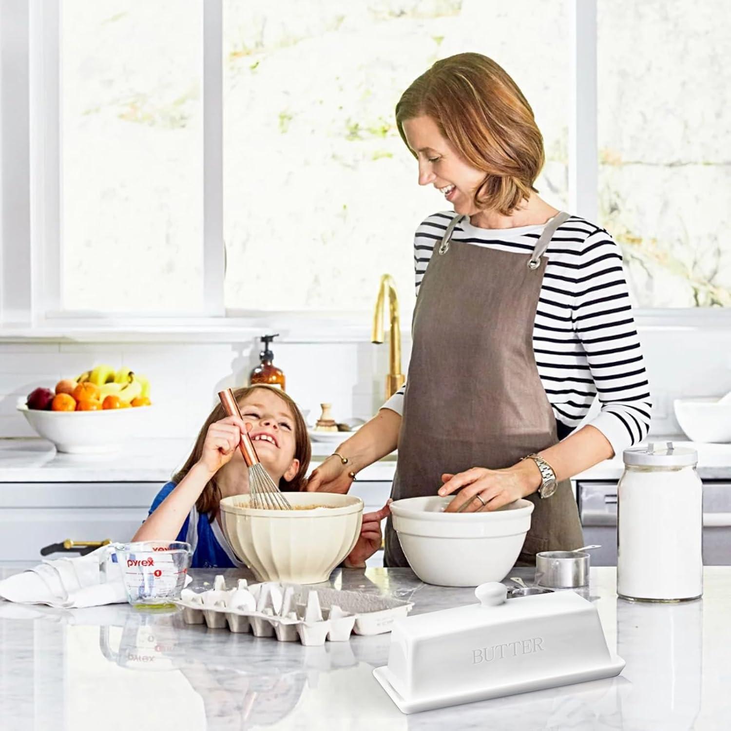 Plato para Mantequilla con Tapa WERTIOO Cerámica 19.3x8.4cm