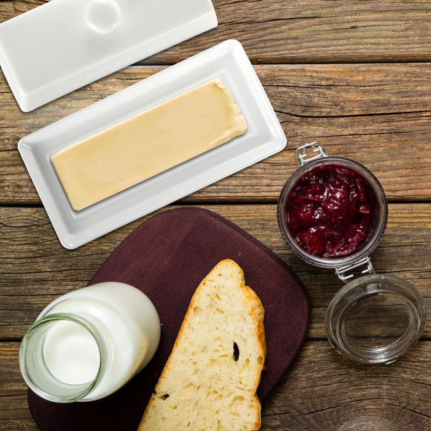 Plato para Mantequilla con Tapa WERTIOO Cerámica 19.3x8.4cm
