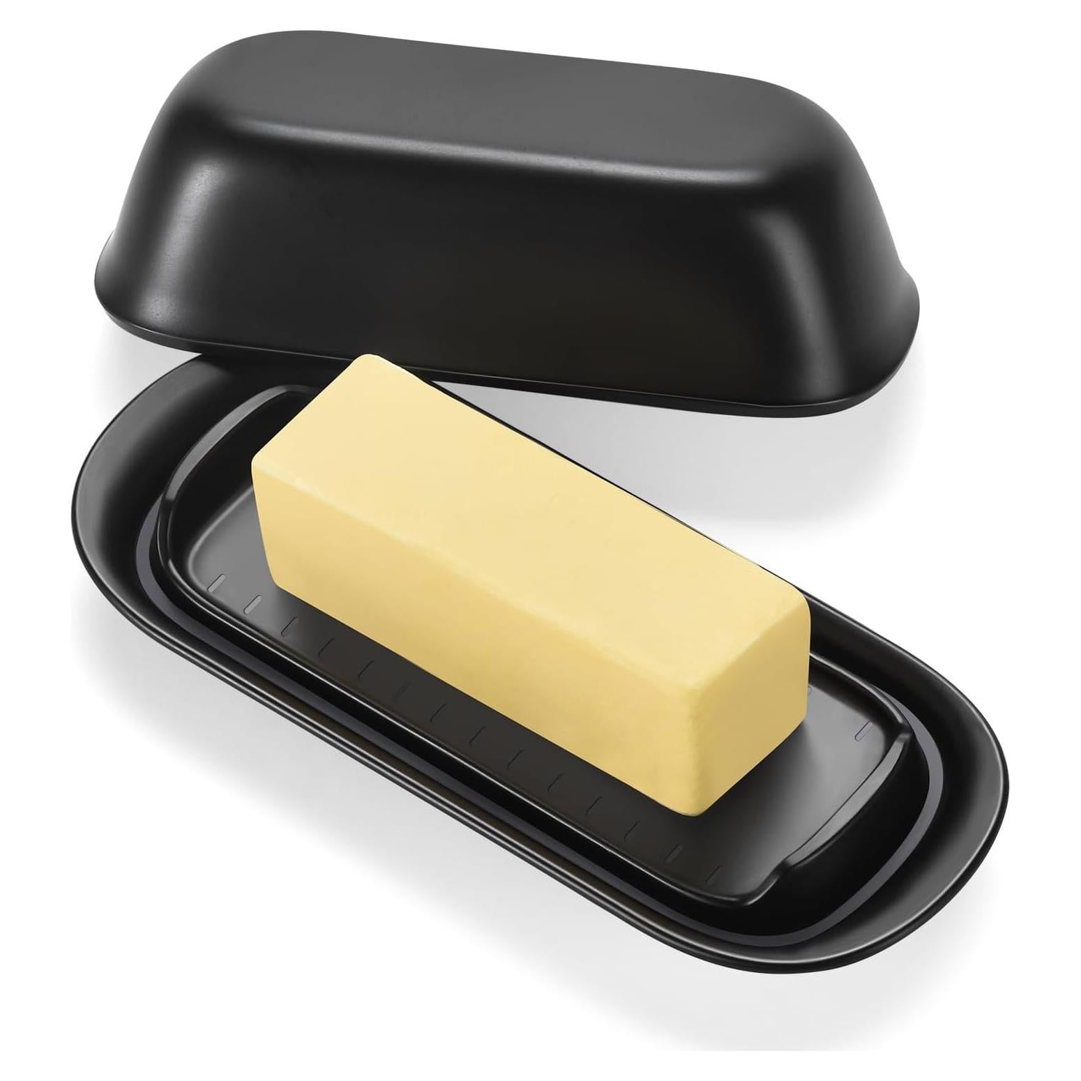 Plato para Mantequilla Hekeieon con Tapa, Apto Microondas y Lavavajillas