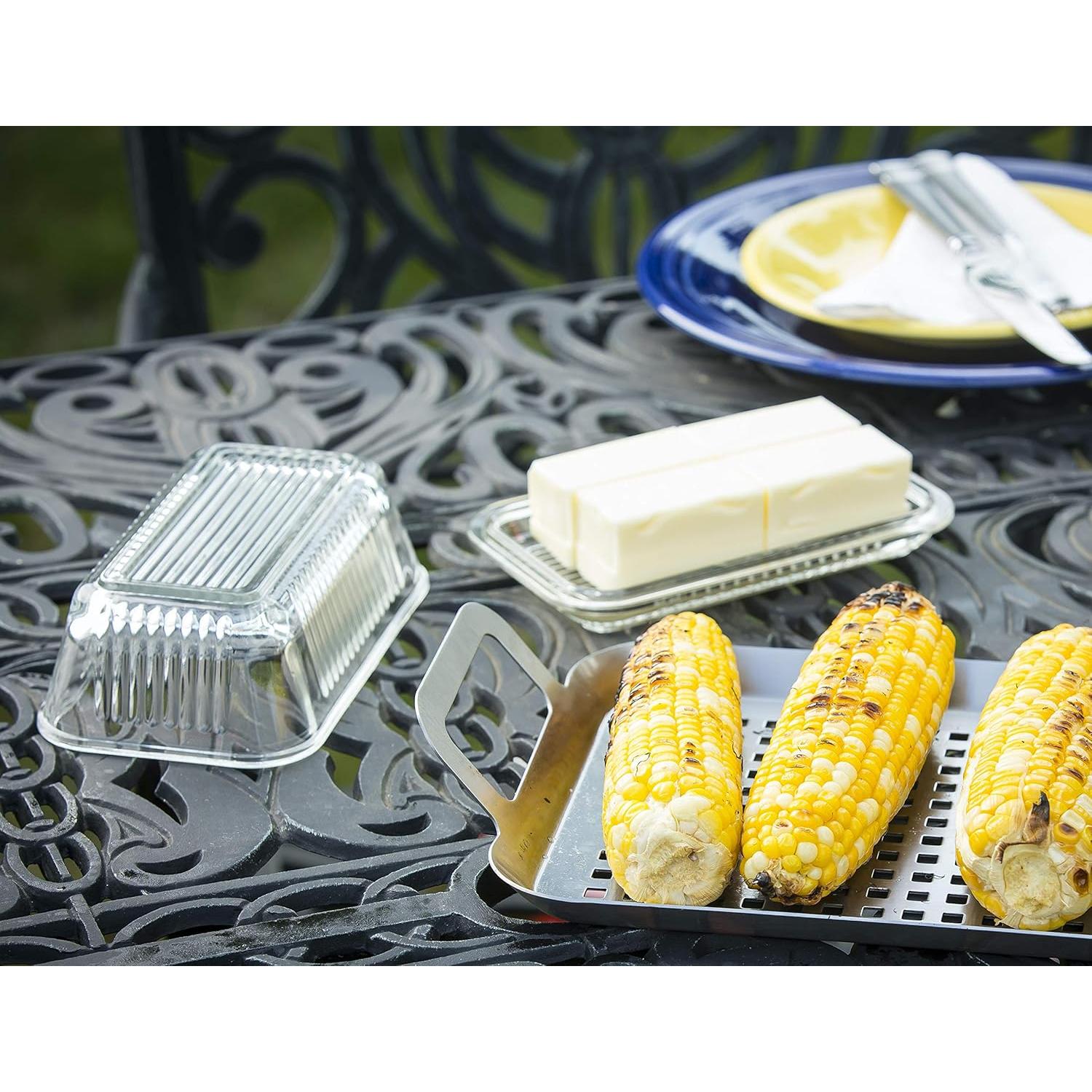 Plato de Mantequilla de Vidrio Tablecraft H122 17.15x10.16cm