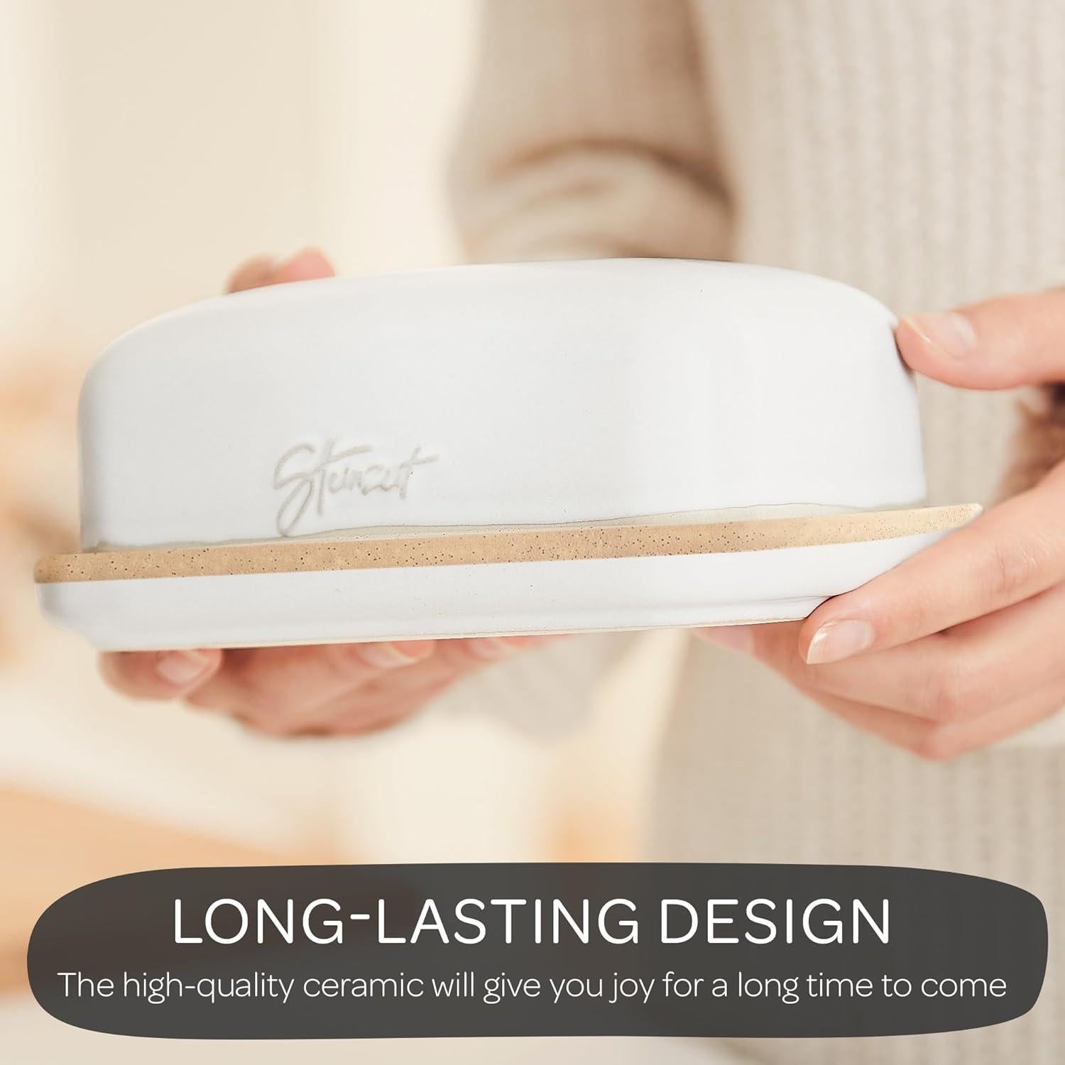 Plato para Mantequilla Steinzeit Cerámica Grande 12.4x17.5cm