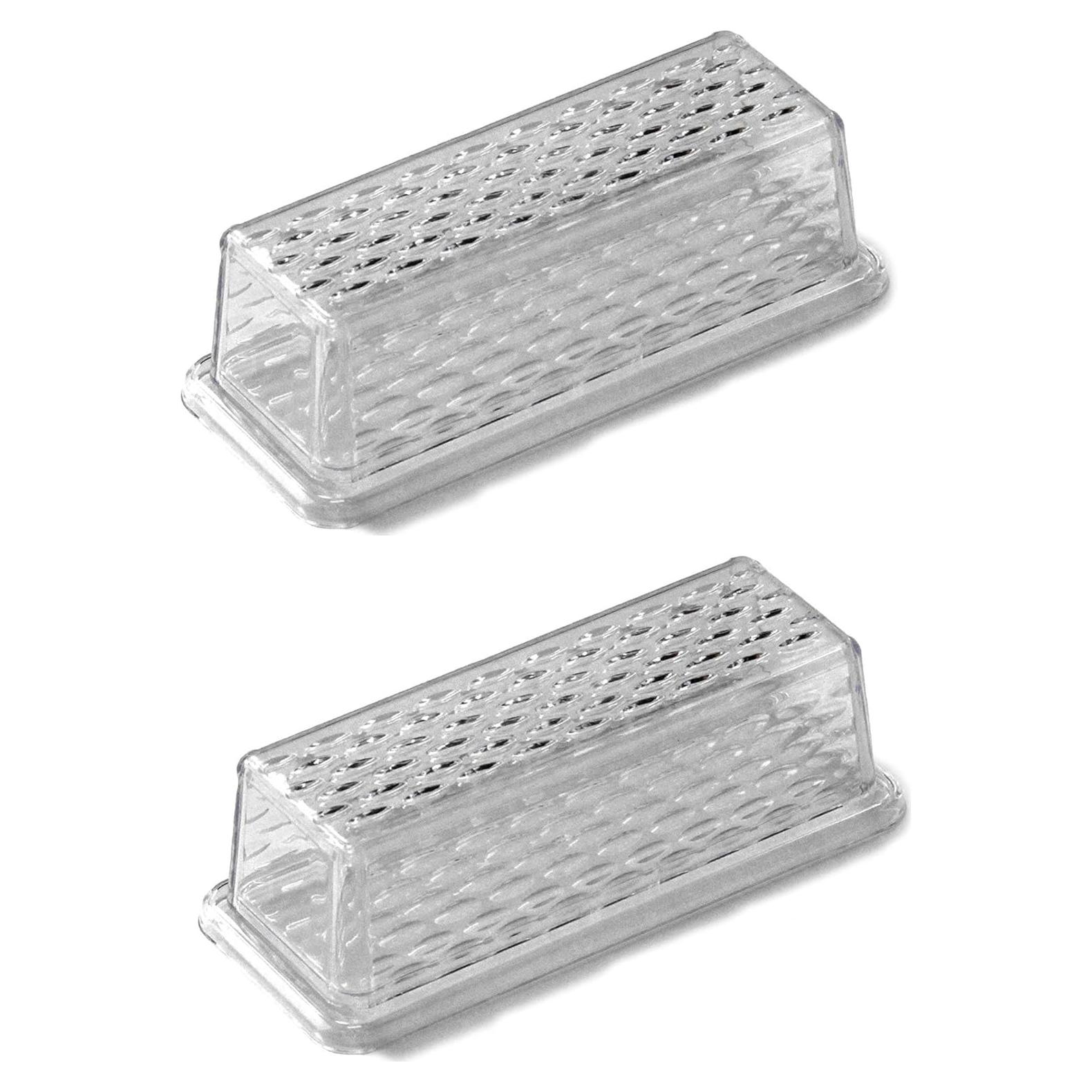 Plato de Mantequilla Chef Craft Plástico Transparente 2 Piezas