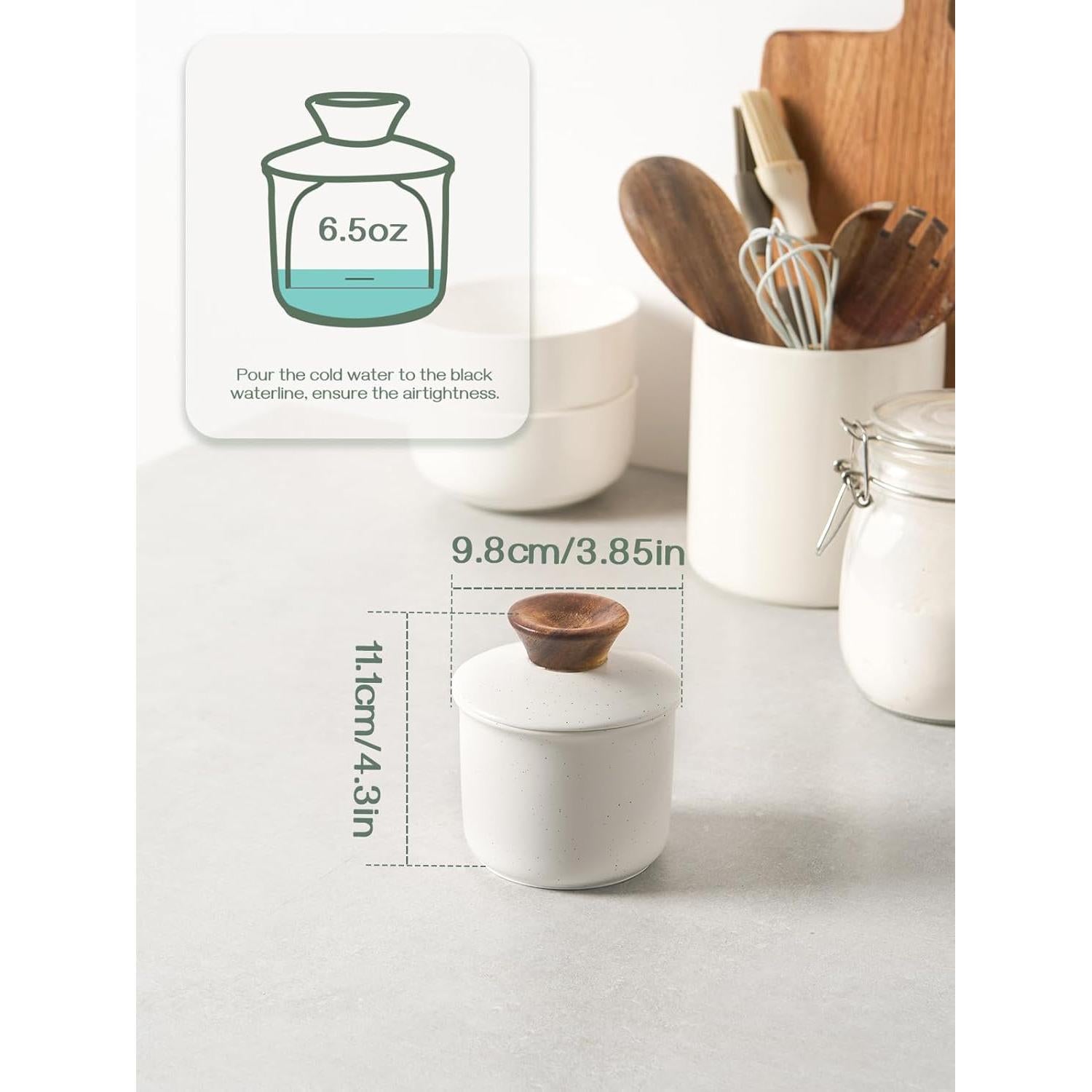 Tazón de Mantequilla DOWAN con Tapa de Cerámica 184g