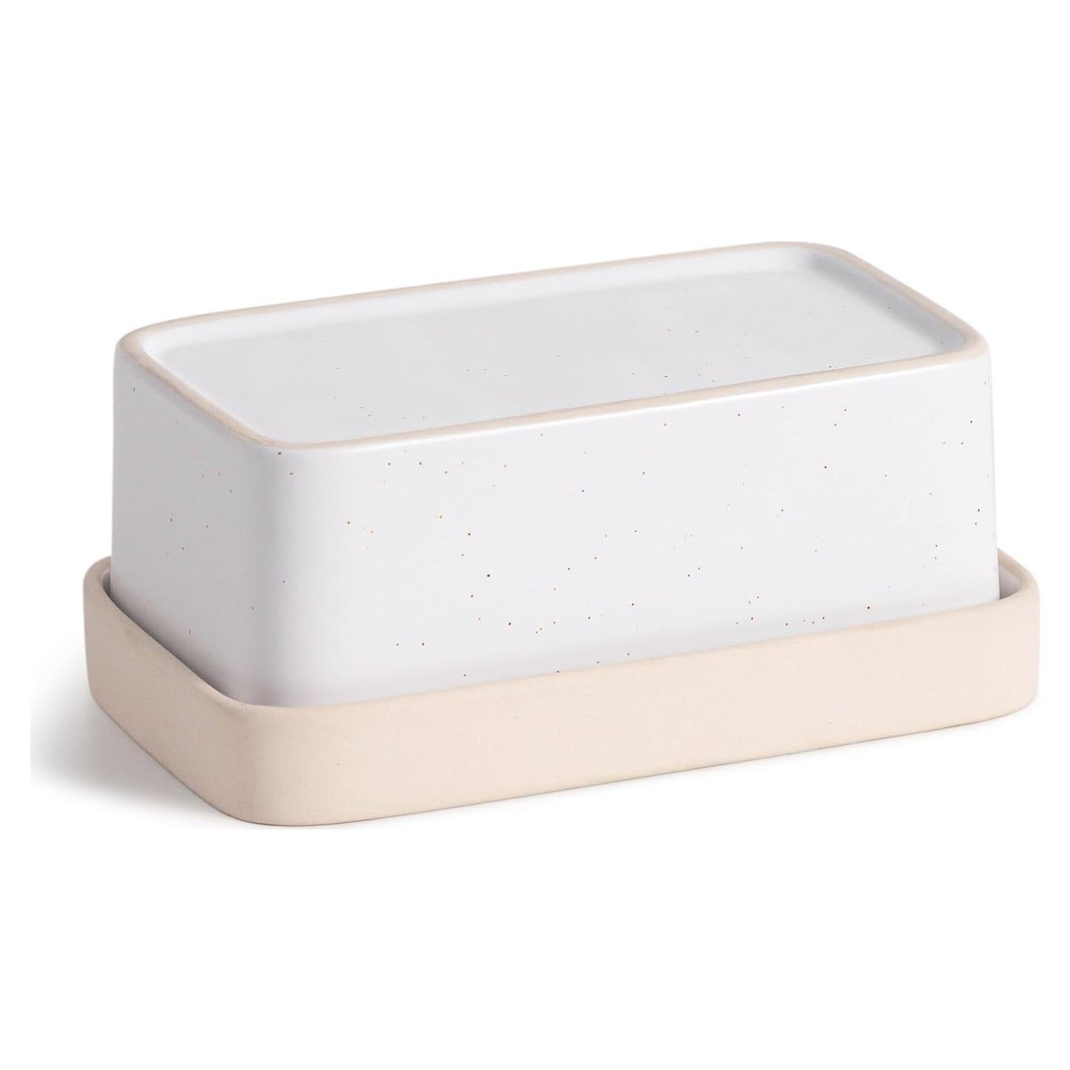 Plato de Mantequilla de Cerámica con Tapa FE FUN ELEMENTS