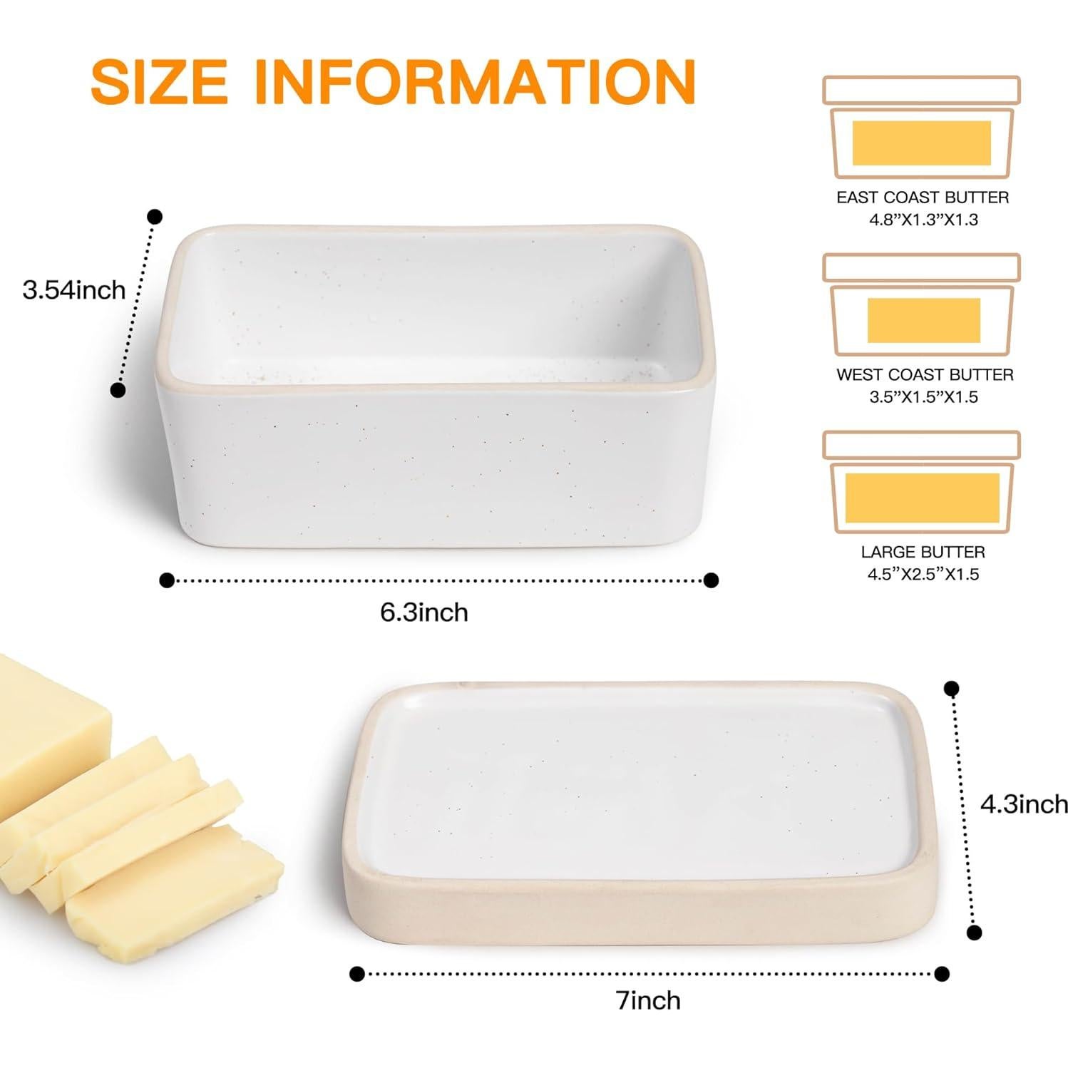 Plato de Mantequilla de Cerámica con Tapa FE FUN ELEMENTS