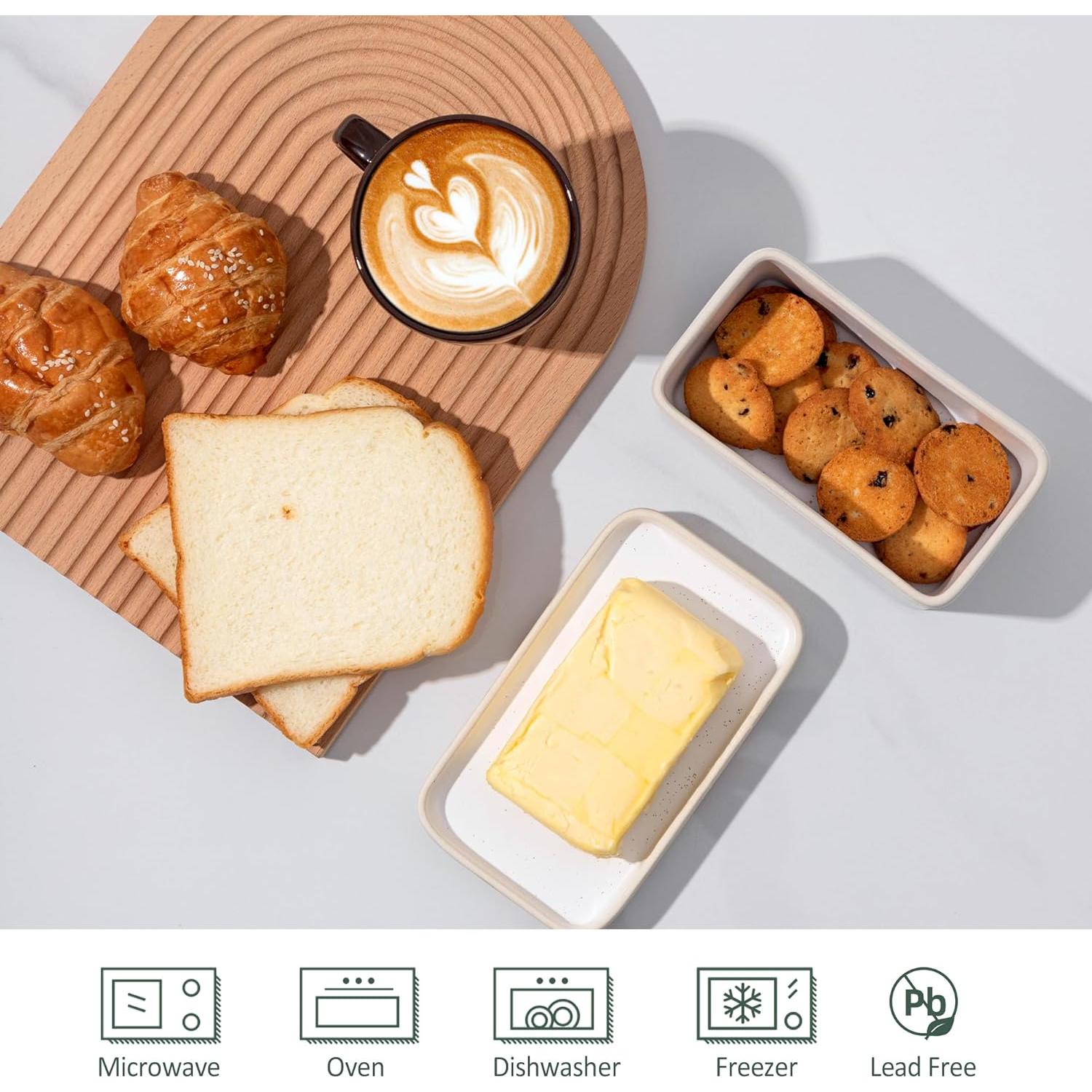 Plato de Mantequilla de Cerámica con Tapa FE FUN ELEMENTS