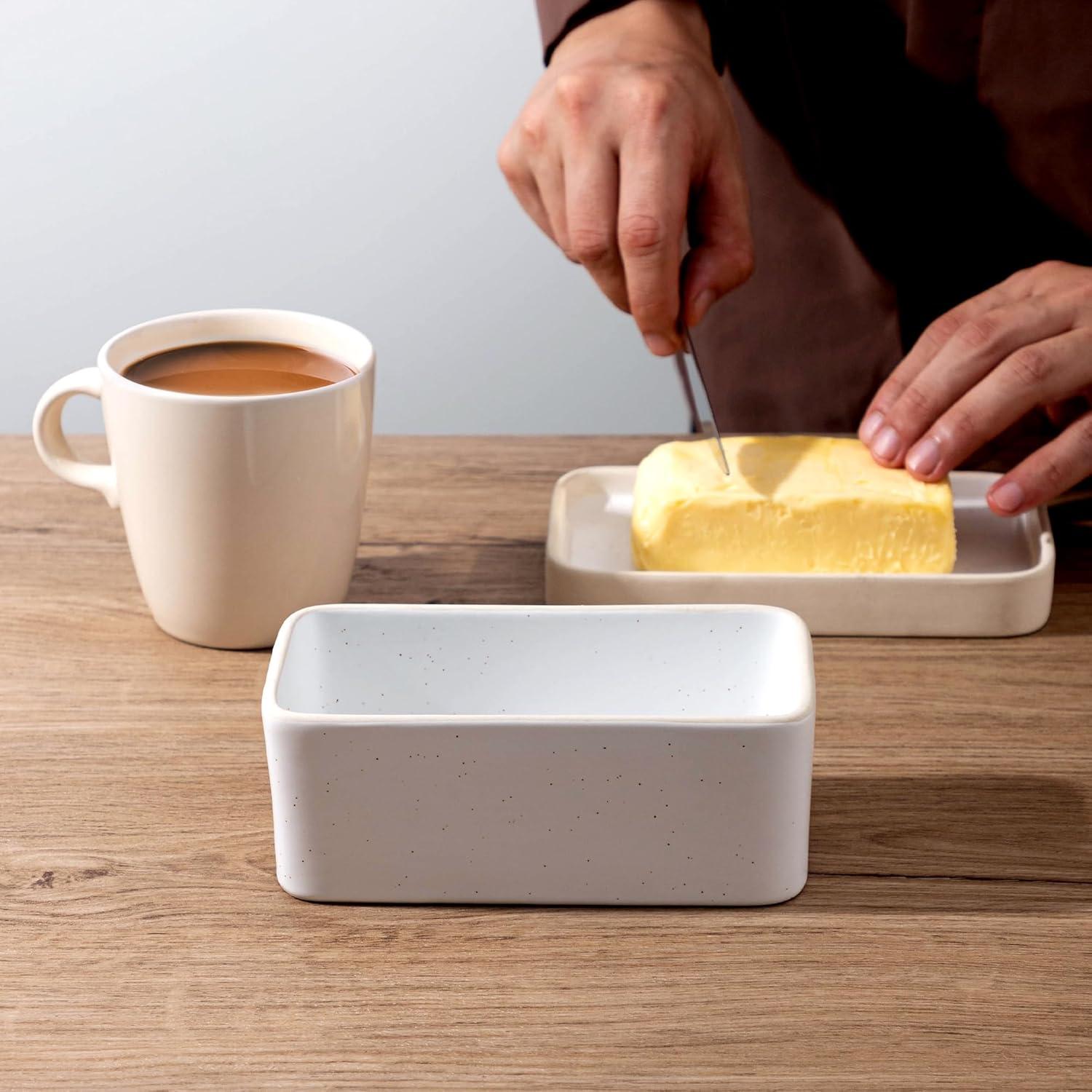 Plato de Mantequilla de Cerámica con Tapa FE FUN ELEMENTS