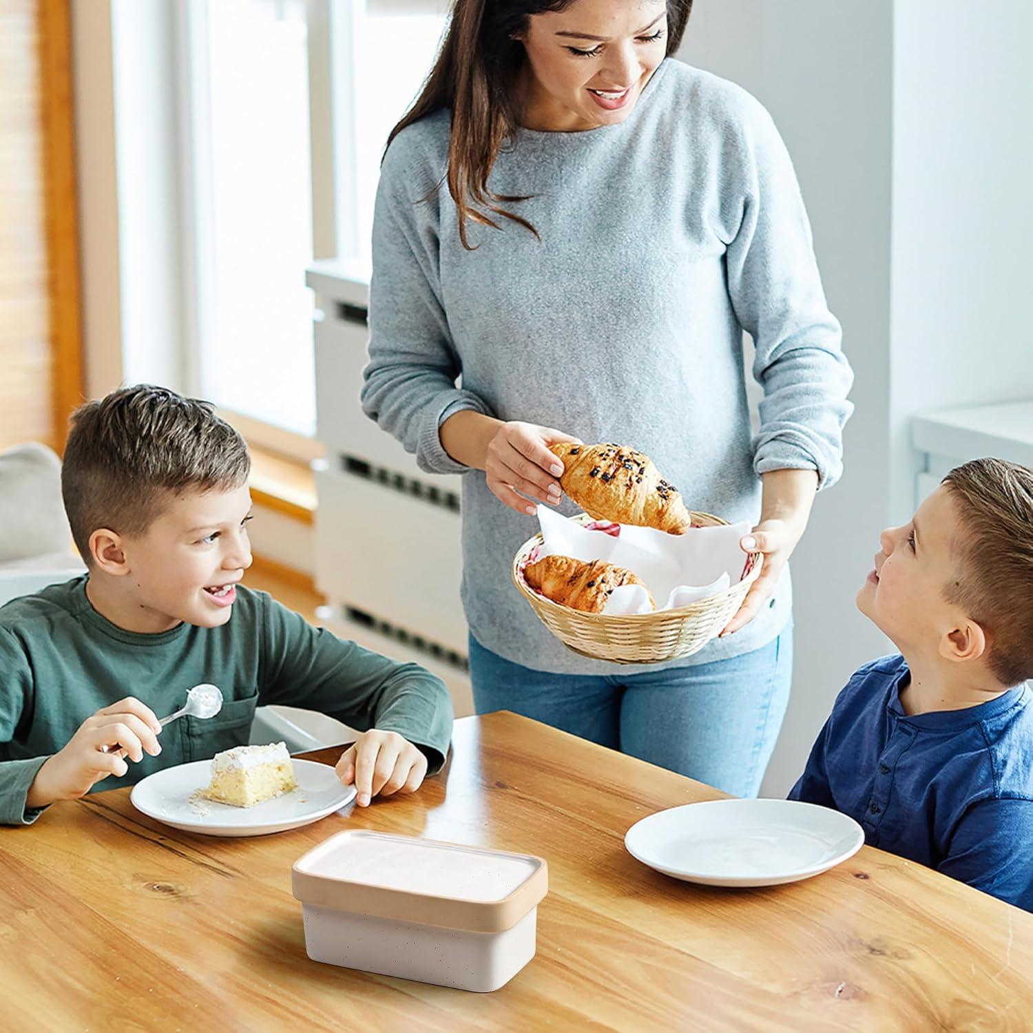 Plato de Mantequilla de Cerámica con Tapa FE FUN ELEMENTS