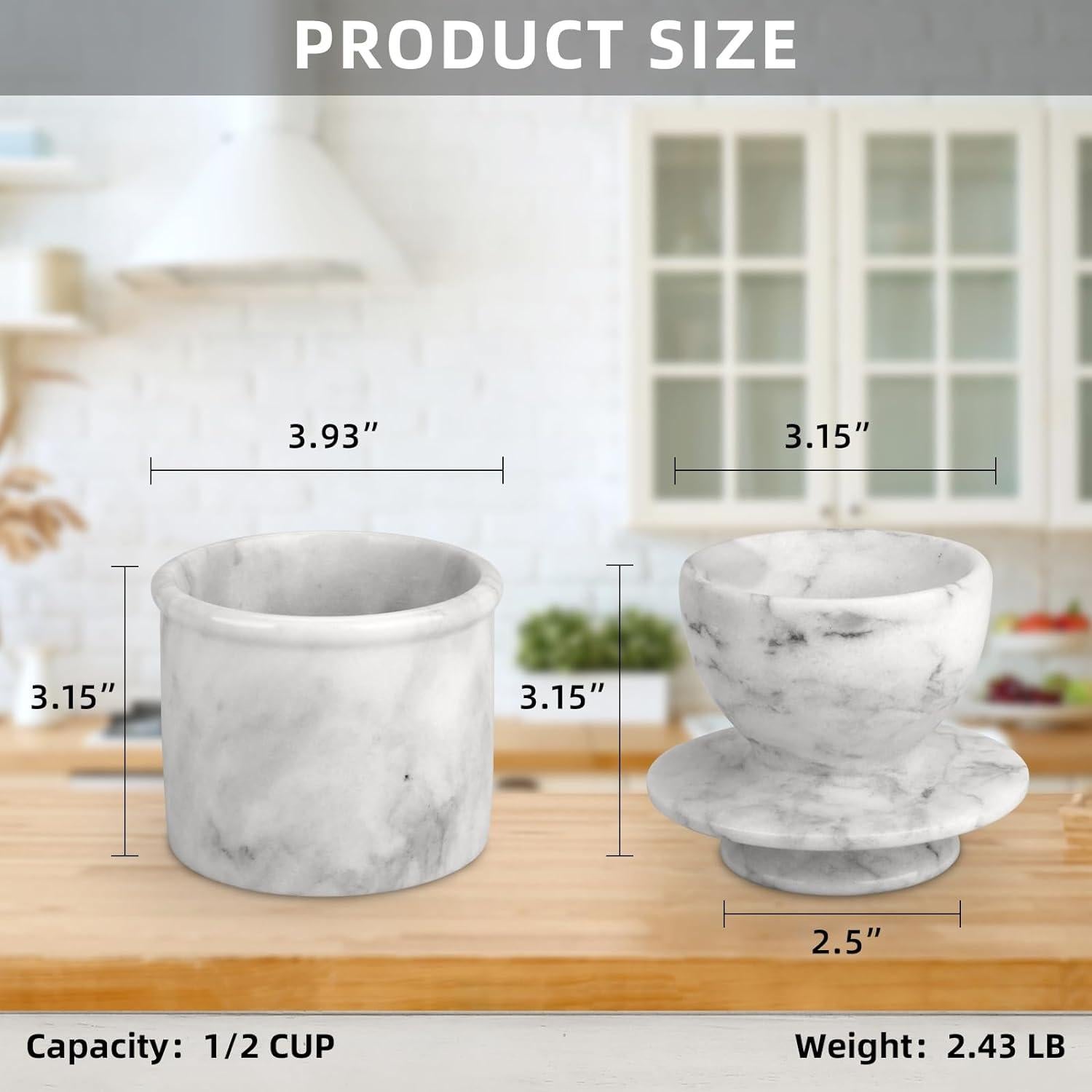 Crock de Mantequilla con Tapa TABHOUKIT Grande Blanco Gris