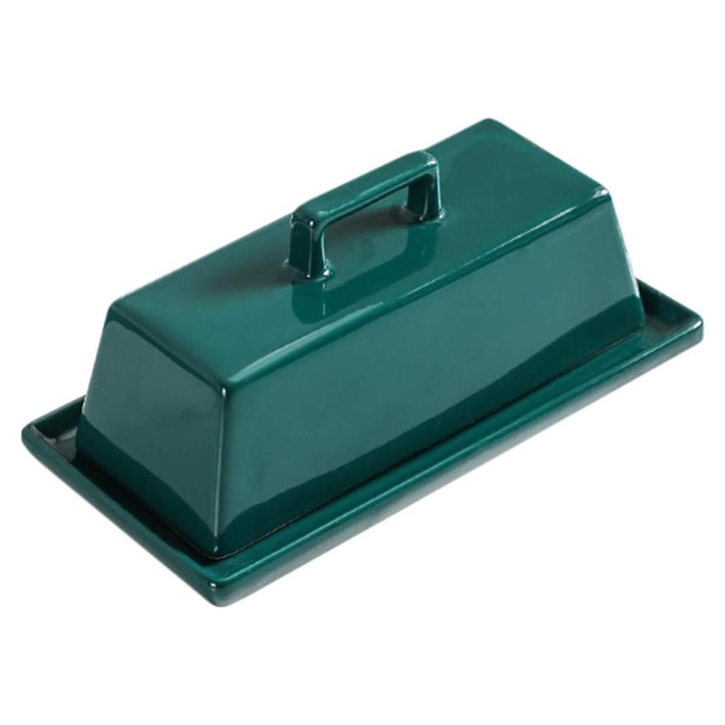 Plato de Mantequilla de Porcelana Sizikato Verde 19 cm