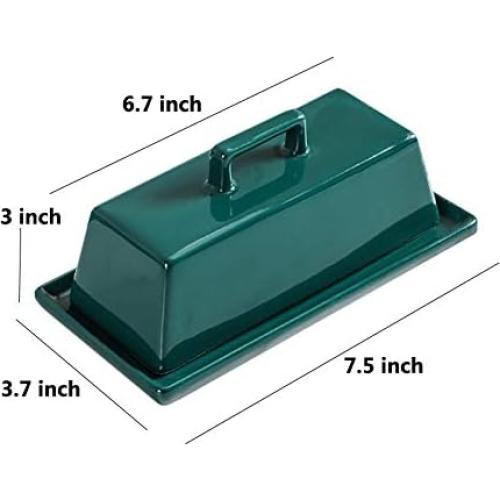 Plato de Mantequilla de Porcelana Sizikato Verde 19 cm