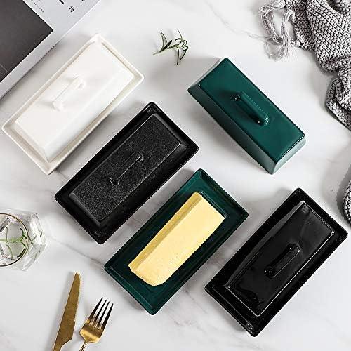 Plato de Mantequilla de Porcelana Sizikato Verde 19 cm