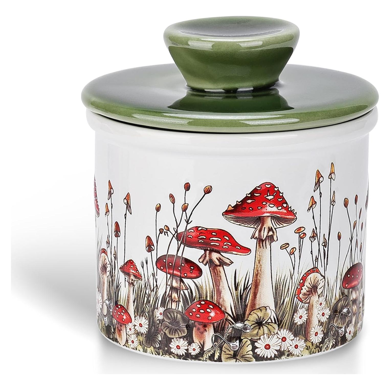 Crock de Mantequilla de Champiñón Fungi Fun 0.68 kg Cerámica