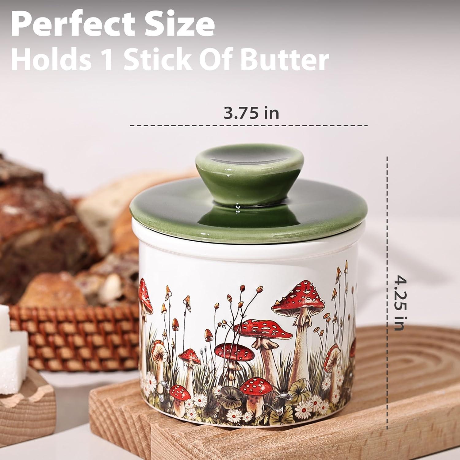 Crock de Mantequilla de Champiñón Fungi Fun 0.68 kg Cerámica