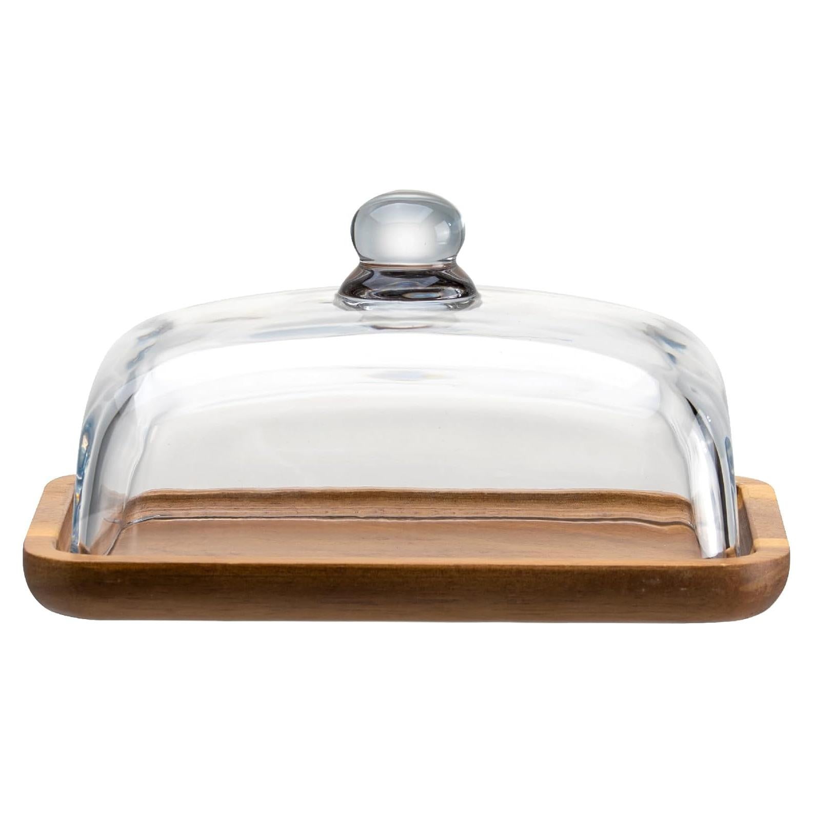 Plato de Mantequilla de Vidrio MKLZ con Tapa Hermética 0.45kg