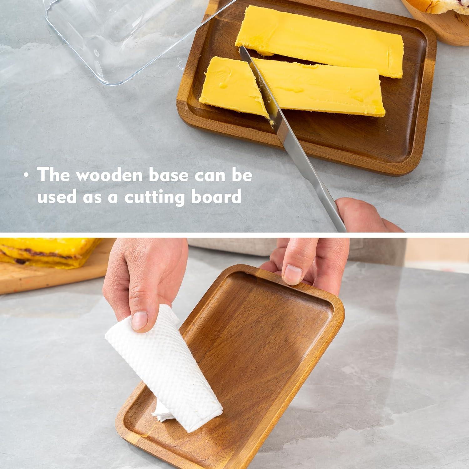 Plato de Mantequilla de Vidrio MKLZ con Tapa Hermética 0.45kg