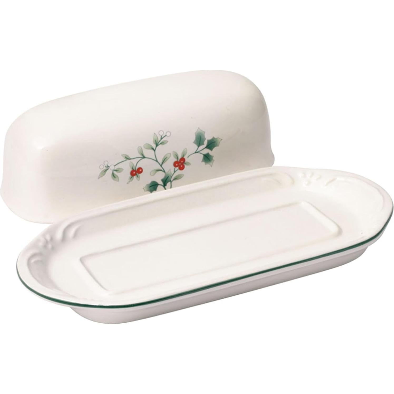 Plato de Mantequilla Cubierto Pfaltzgraff Winterberry 20.3x10.2cm