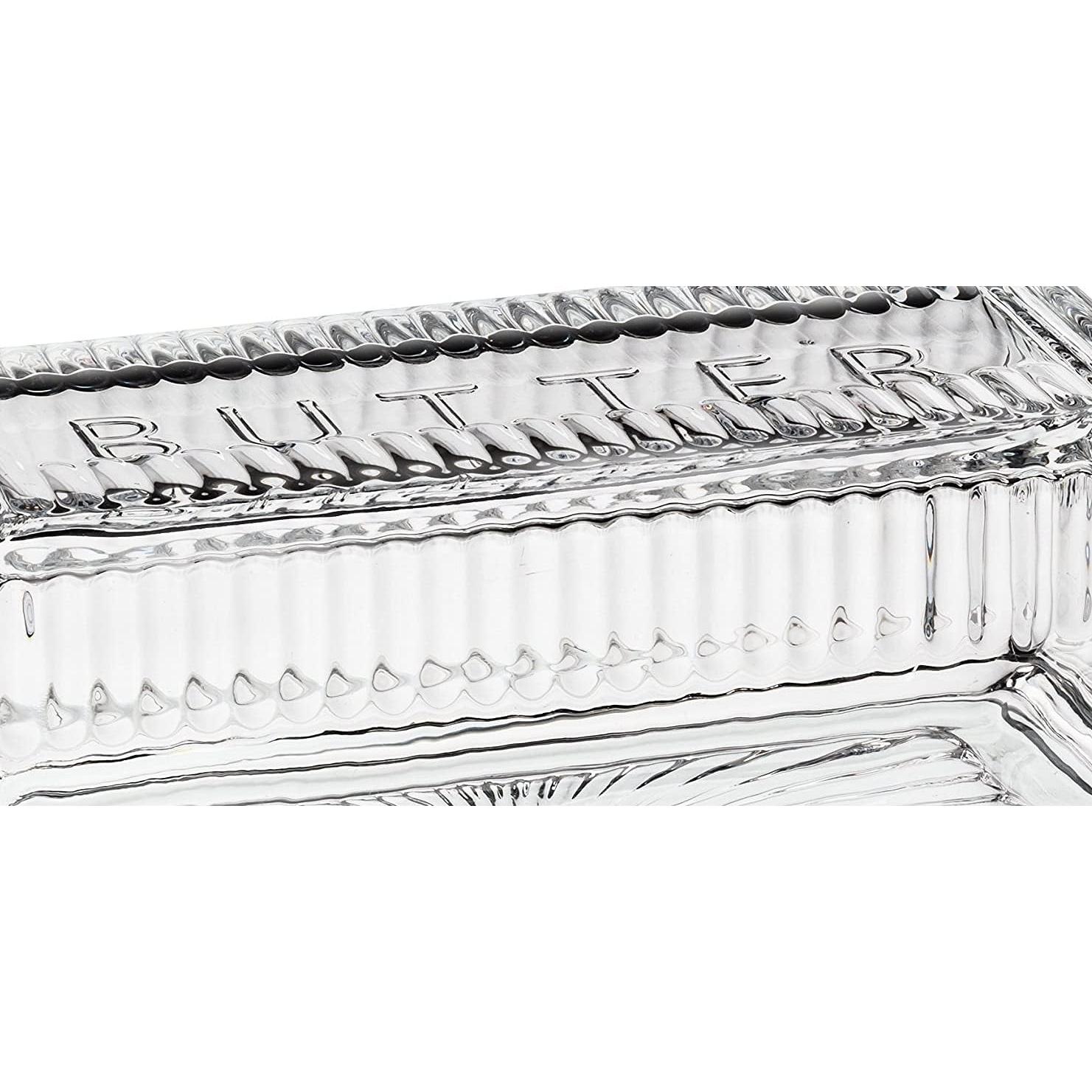 Plato para Mantequilla Abbott Collection 17.78 cm Vidrio con Tapa