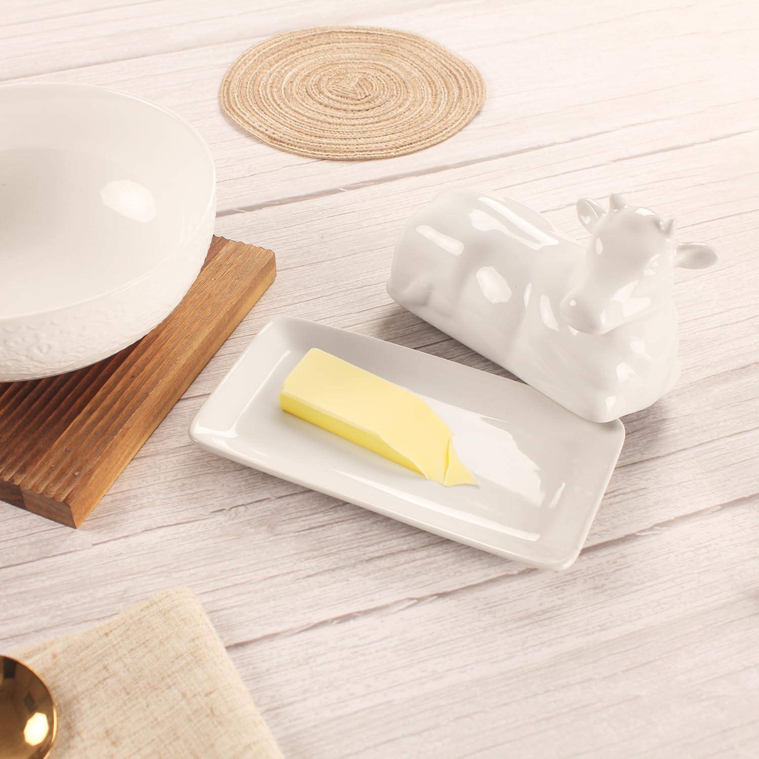 Plato de Mantequilla de Porcelana con Tapa 18.8 cm LIUYWYHCF