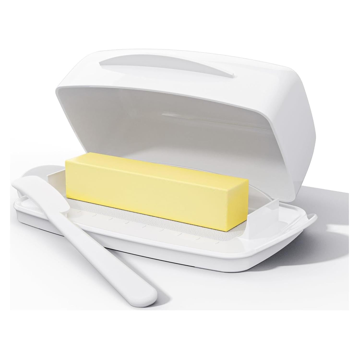 Plato de Mantequilla con Tapa Abatible SOUL CREAT Blanco 227g