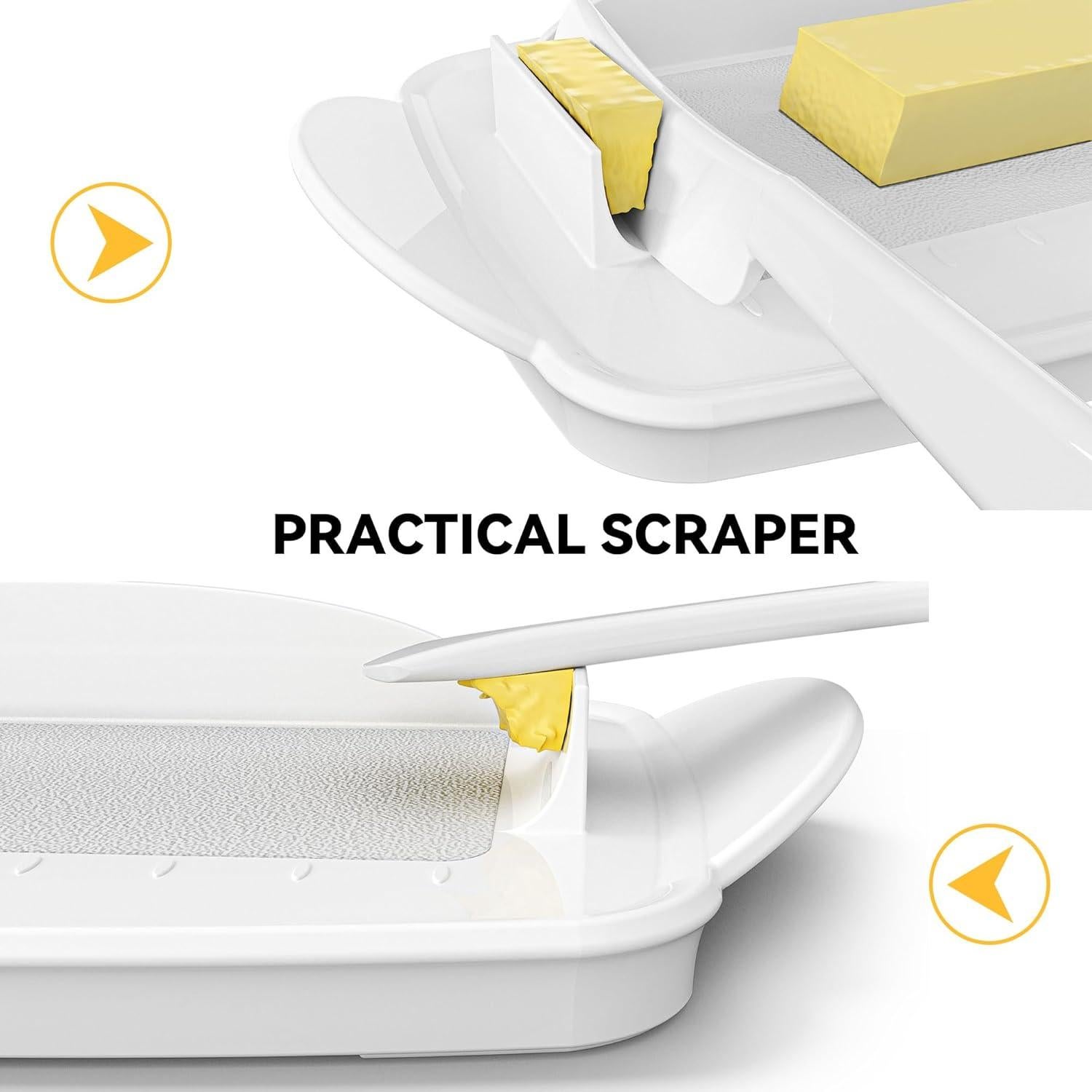 Plato de Mantequilla con Tapa Abatible SOUL CREAT Blanco 227g