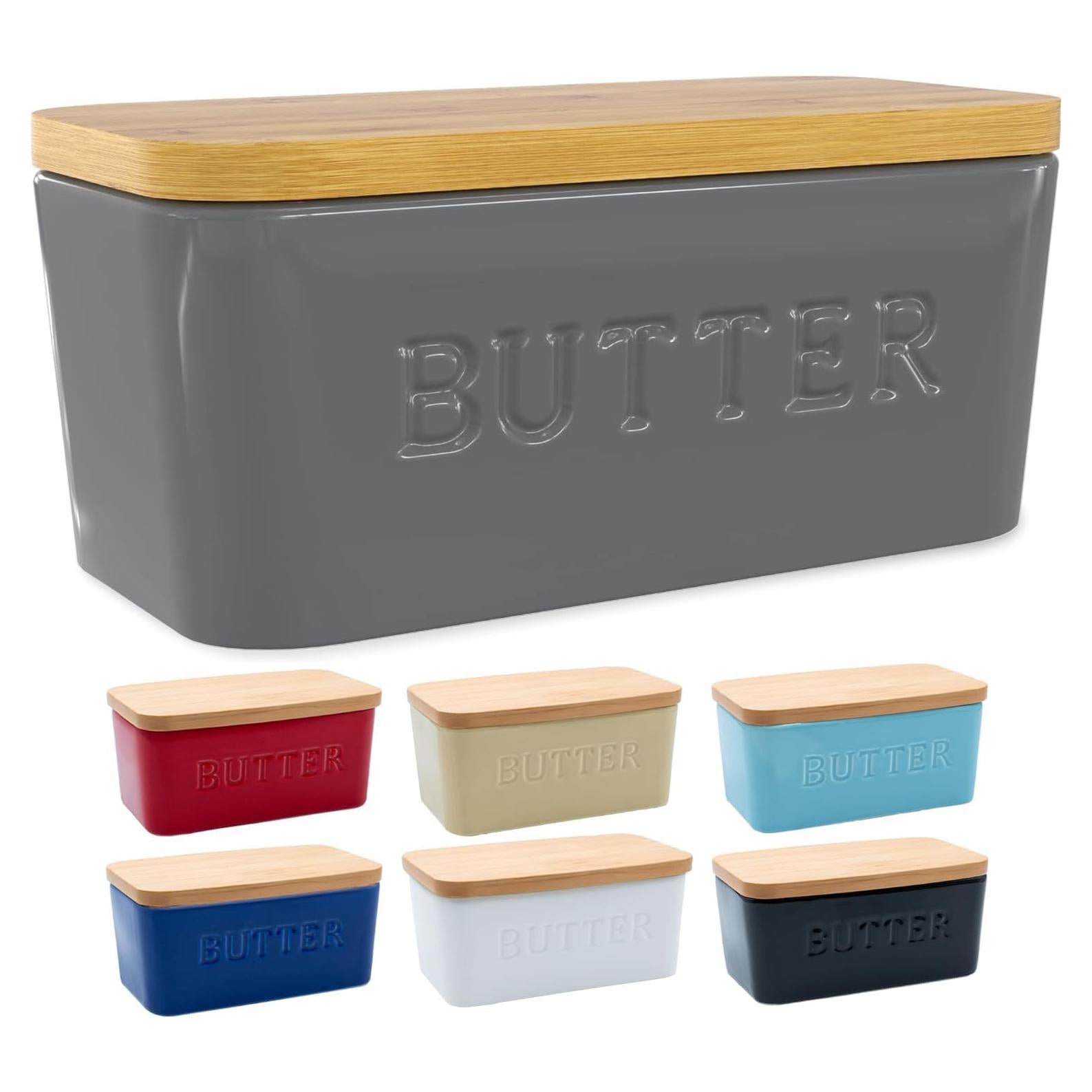 Plato de Mantequilla Grande PriorityChef con Tapa de Bambú