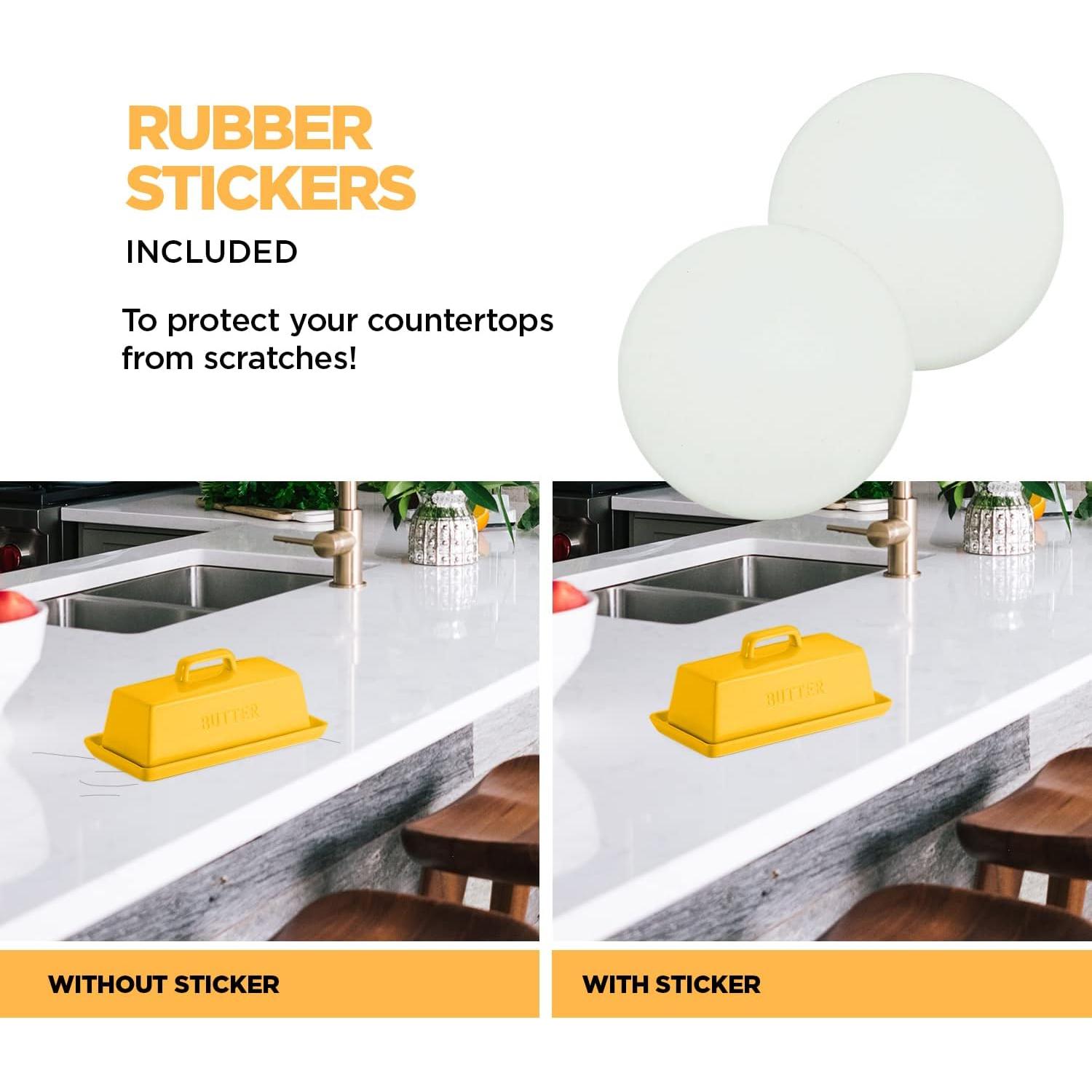 Juego de Plato de Mantequilla Cerámica Smart House Amarillo