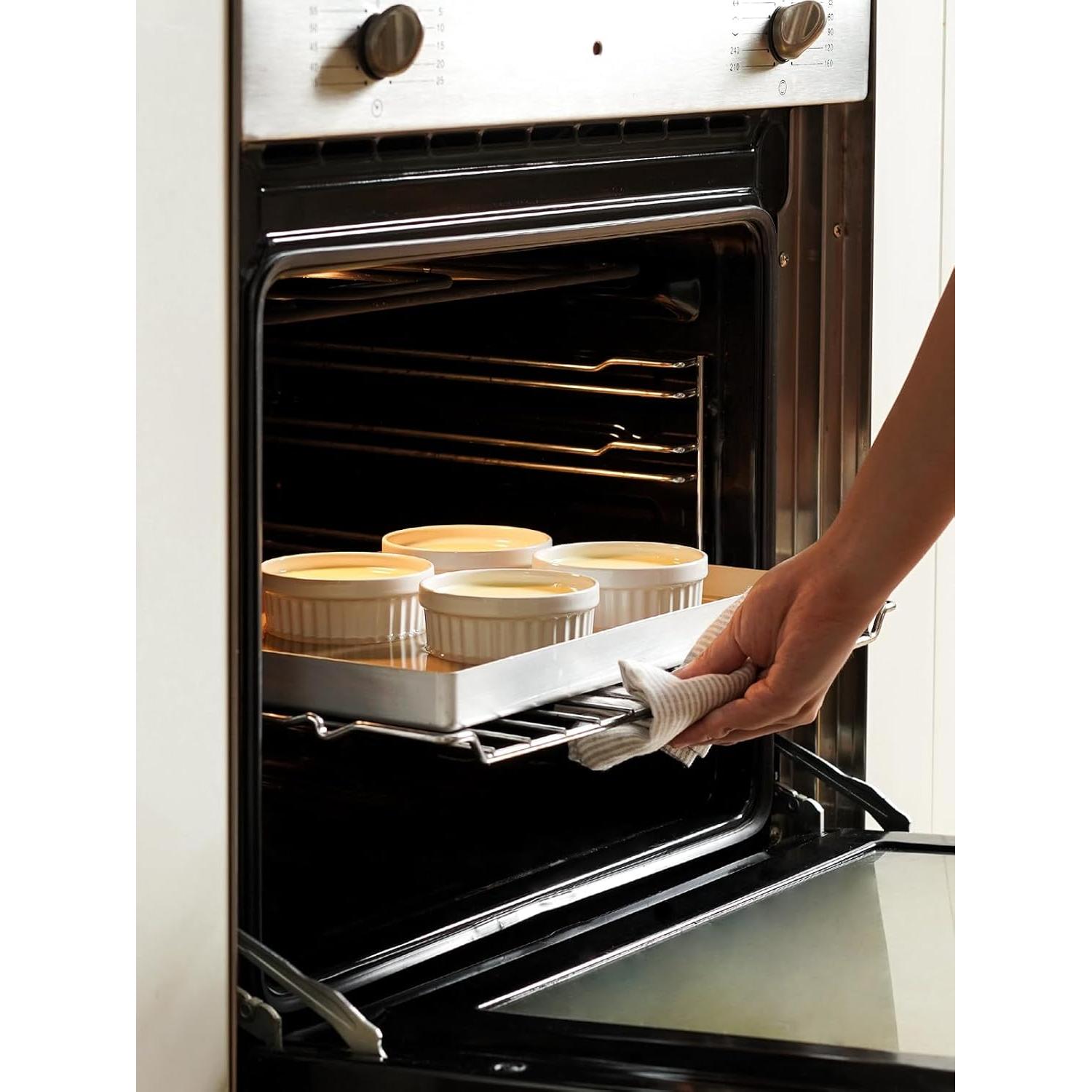 Ramekins de Cerámica LE TAUCI 4 oz Juego de 6 Blanco