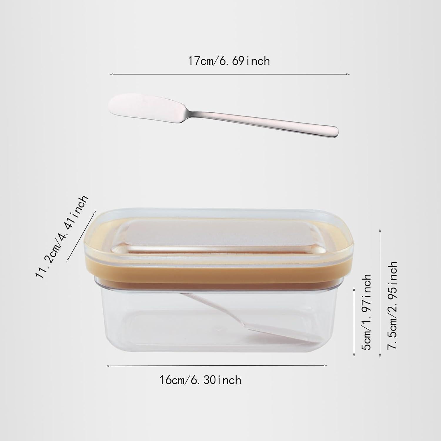 Contenedor de Mantequilla Sellado Chiegeguu con Cortador Acero Inoxidable