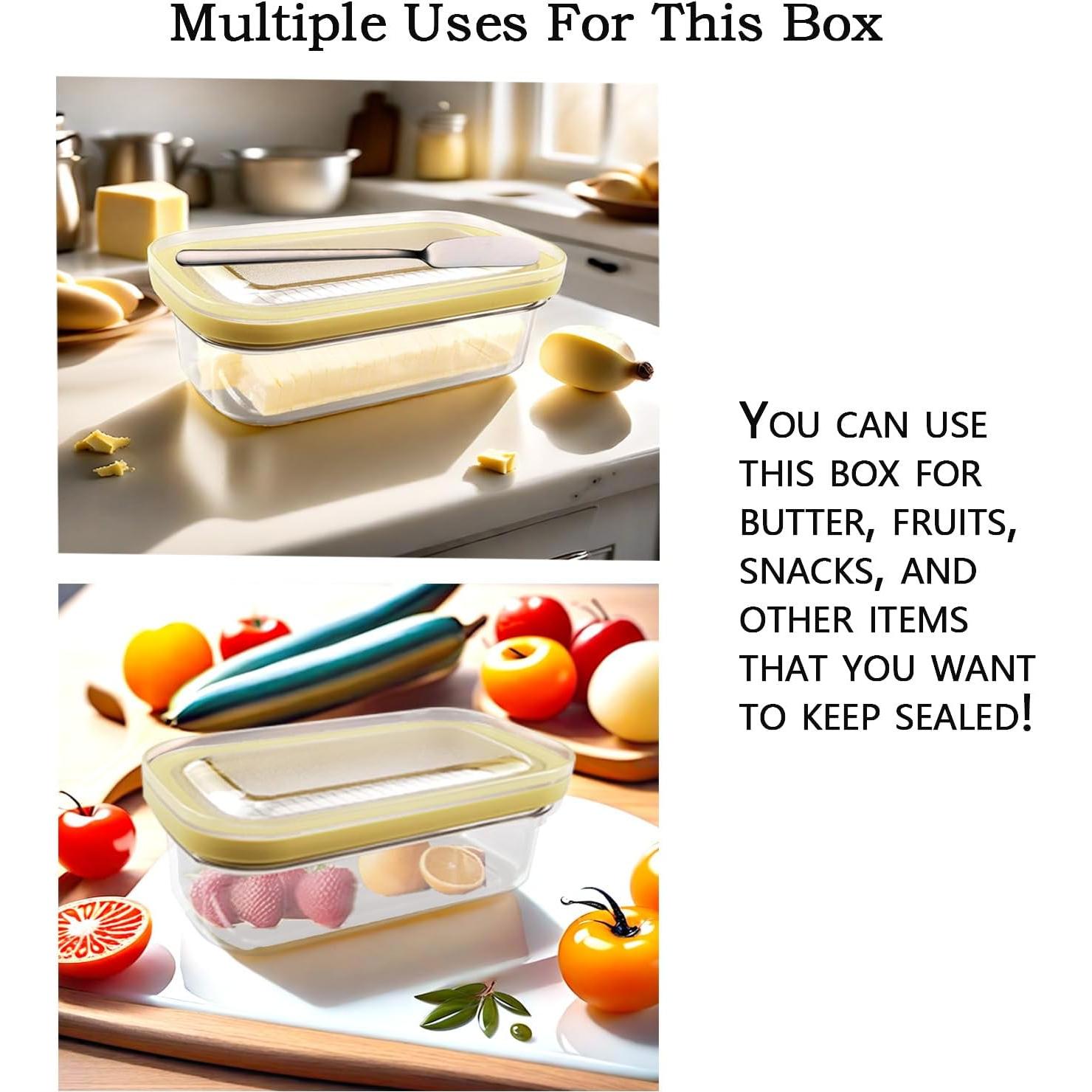 Contenedor de Mantequilla Sellado Chiegeguu con Cortador Acero Inoxidable