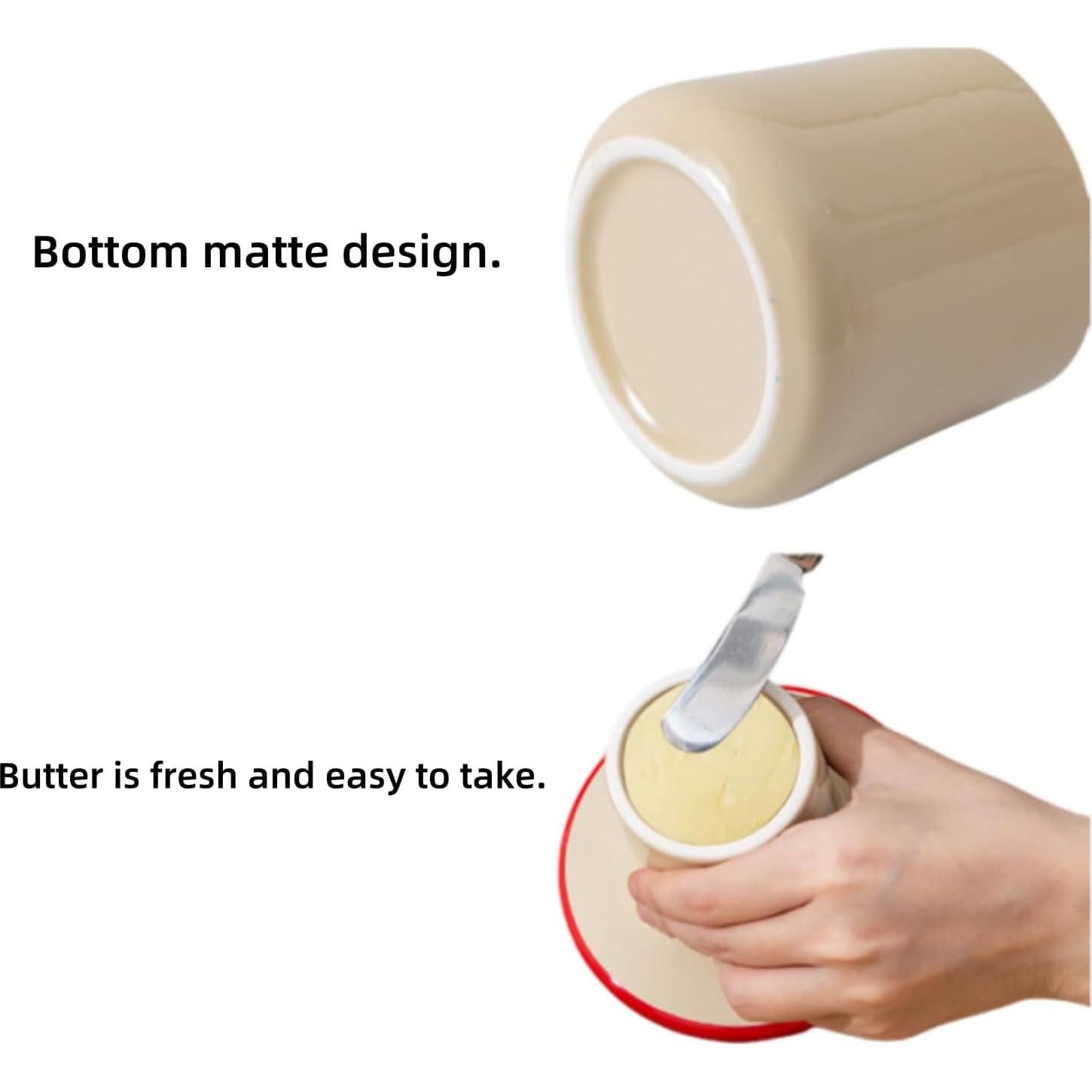 Plato de Mantequilla Cerámica ProfKitSong Hongo Rojo 11.2cm