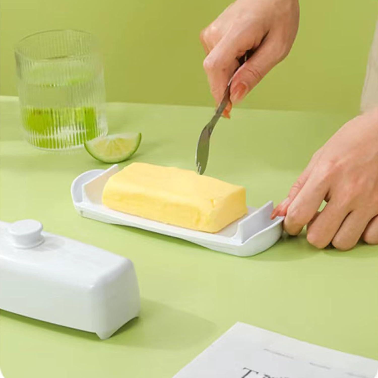 Tazón para Mantequilla AMILYCOE HYP-2 con Tapa y Cuchillo