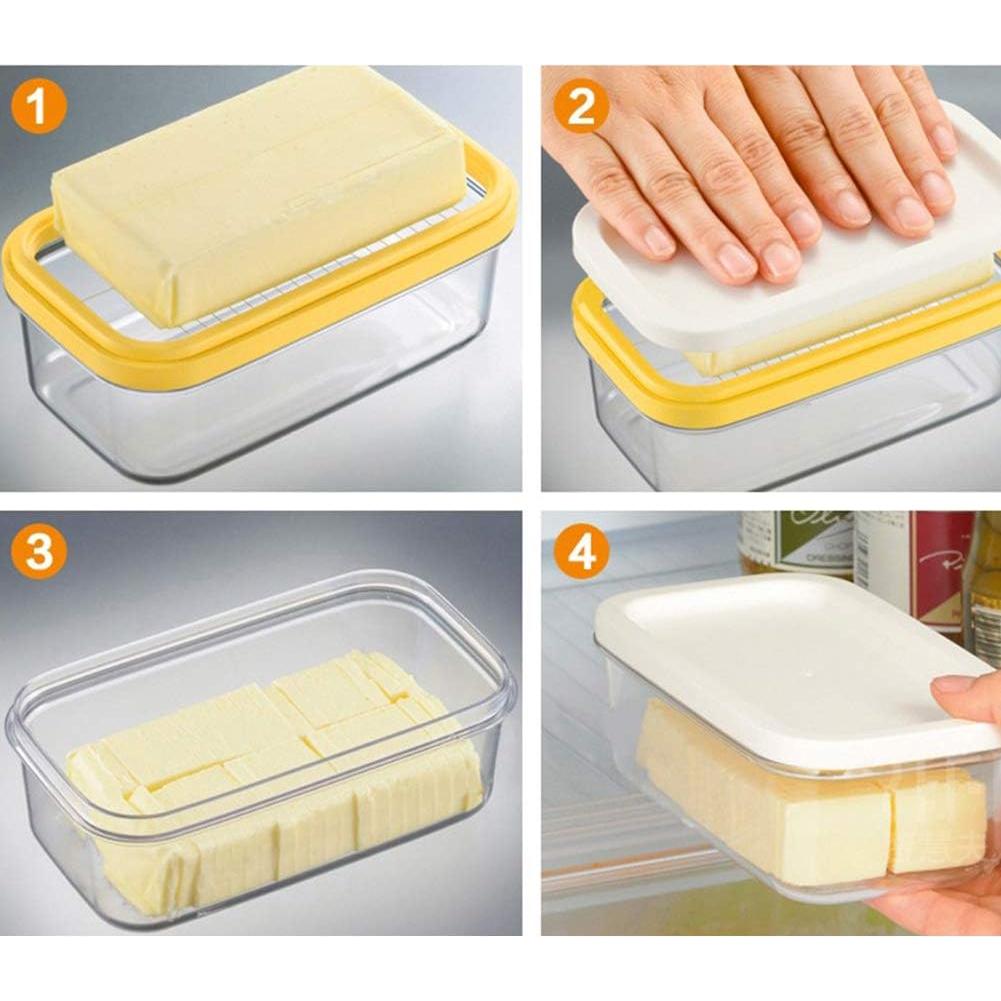Cortador de Mantequilla MJFUNTXY con Tapa y Almacenamiento 113g