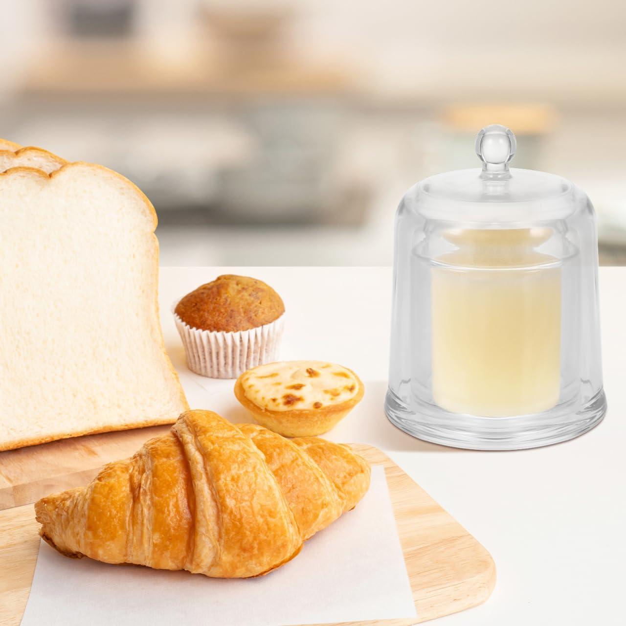 Contenedor de Mantequilla de Vidrio HOMSFOU 120ml con Tapa