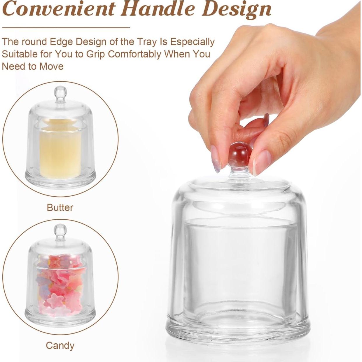 Contenedor de Mantequilla de Vidrio HOMSFOU 120ml con Tapa