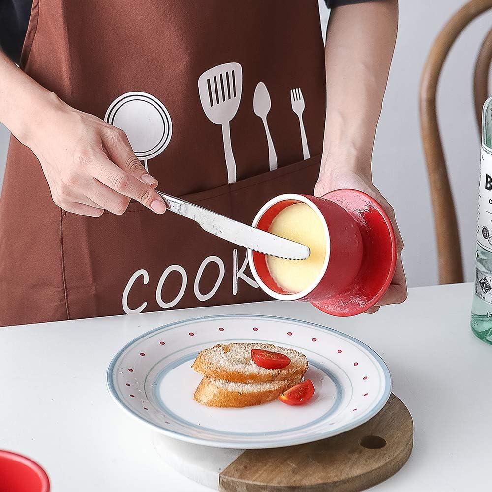 Crock de Mantequilla Cerámica KOOV Rojo 125g con Tapa