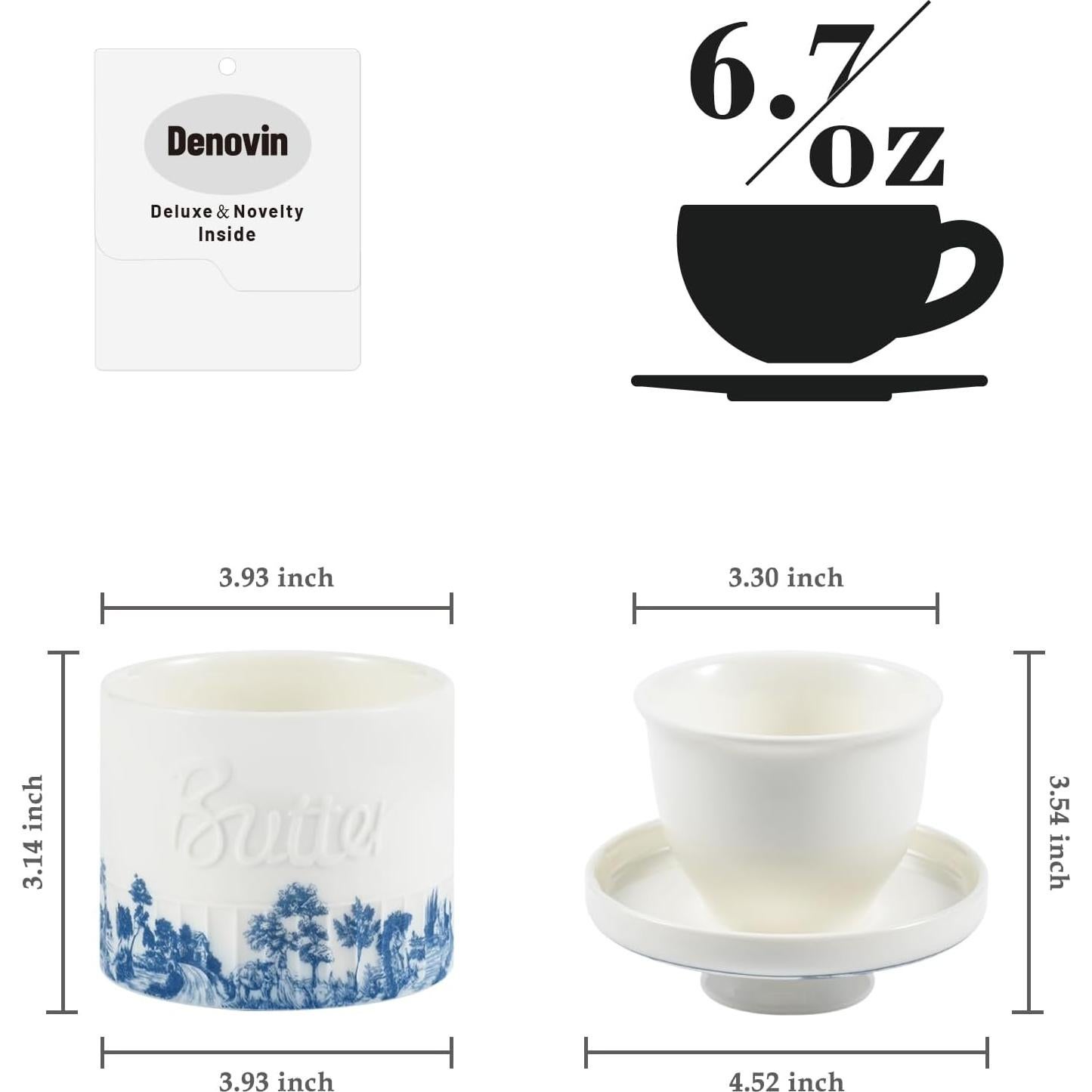 Tazón de Mantequilla Cerámica Denovin Azul Bosque 190g