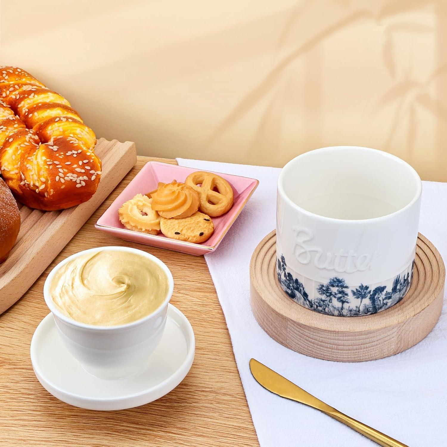 Tazón de Mantequilla Cerámica Denovin Azul Bosque 190g