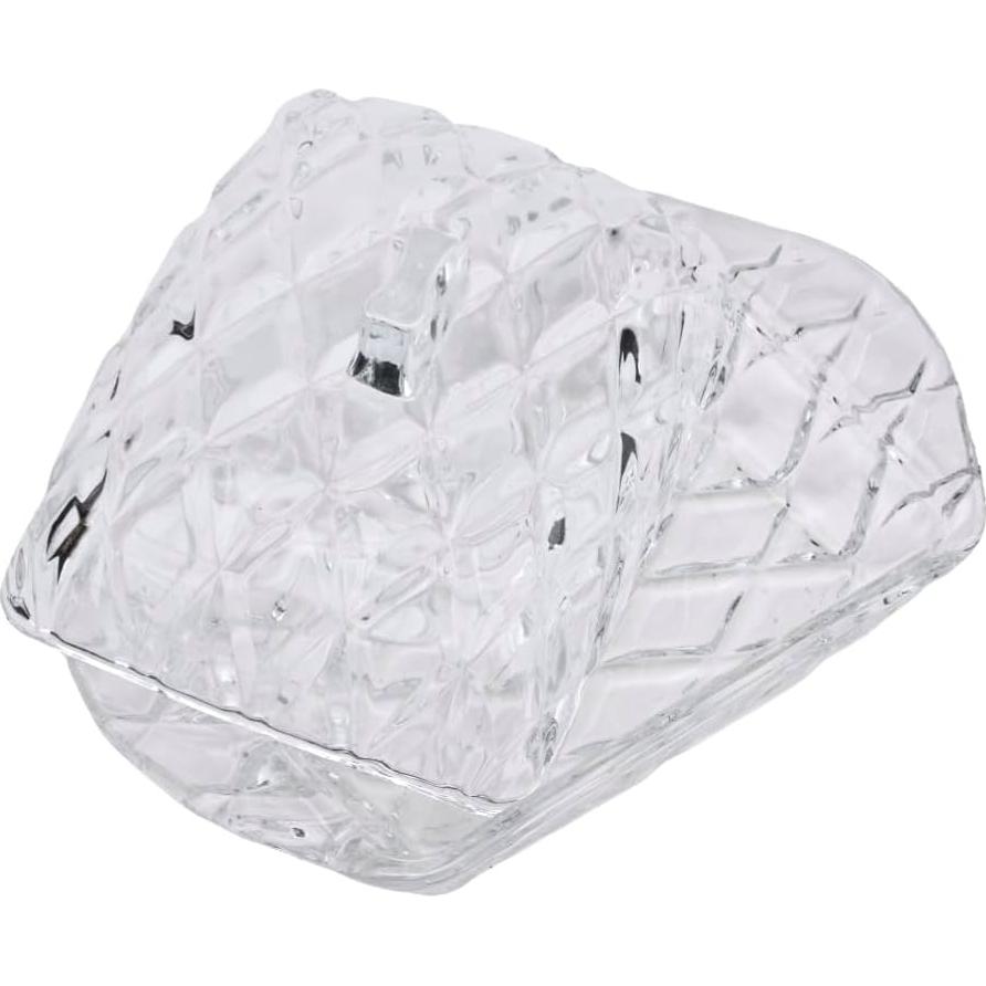 Plato de Mantequilla de Vidrio PEPAXON con Tapa 17.5x10.5cm