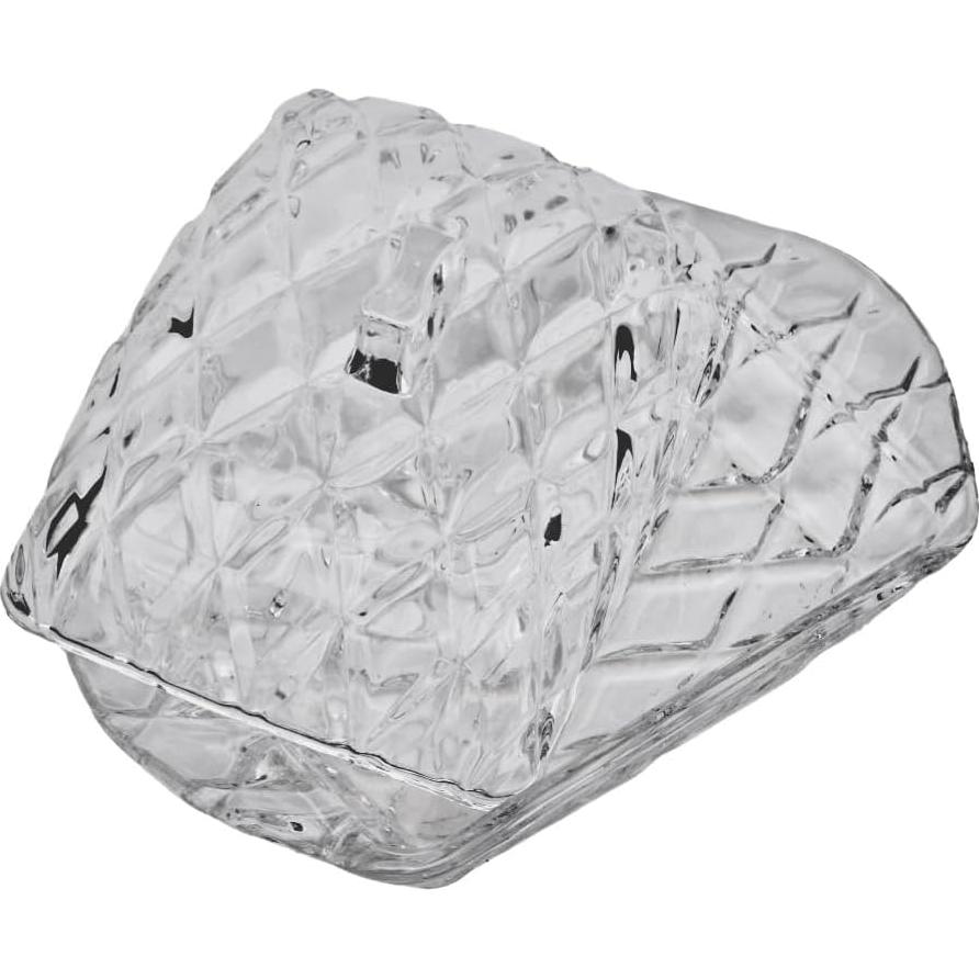 Plato de Mantequilla de Vidrio PEPAXON con Tapa 17.5x10.5cm