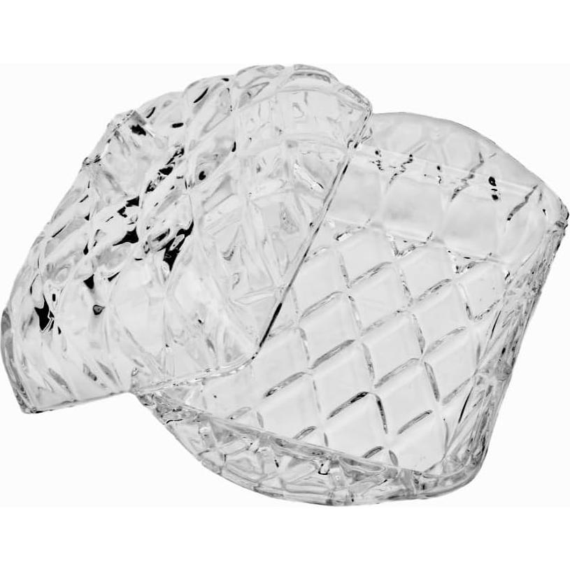 Plato de Mantequilla de Vidrio PEPAXON con Tapa 17.5x10.5cm