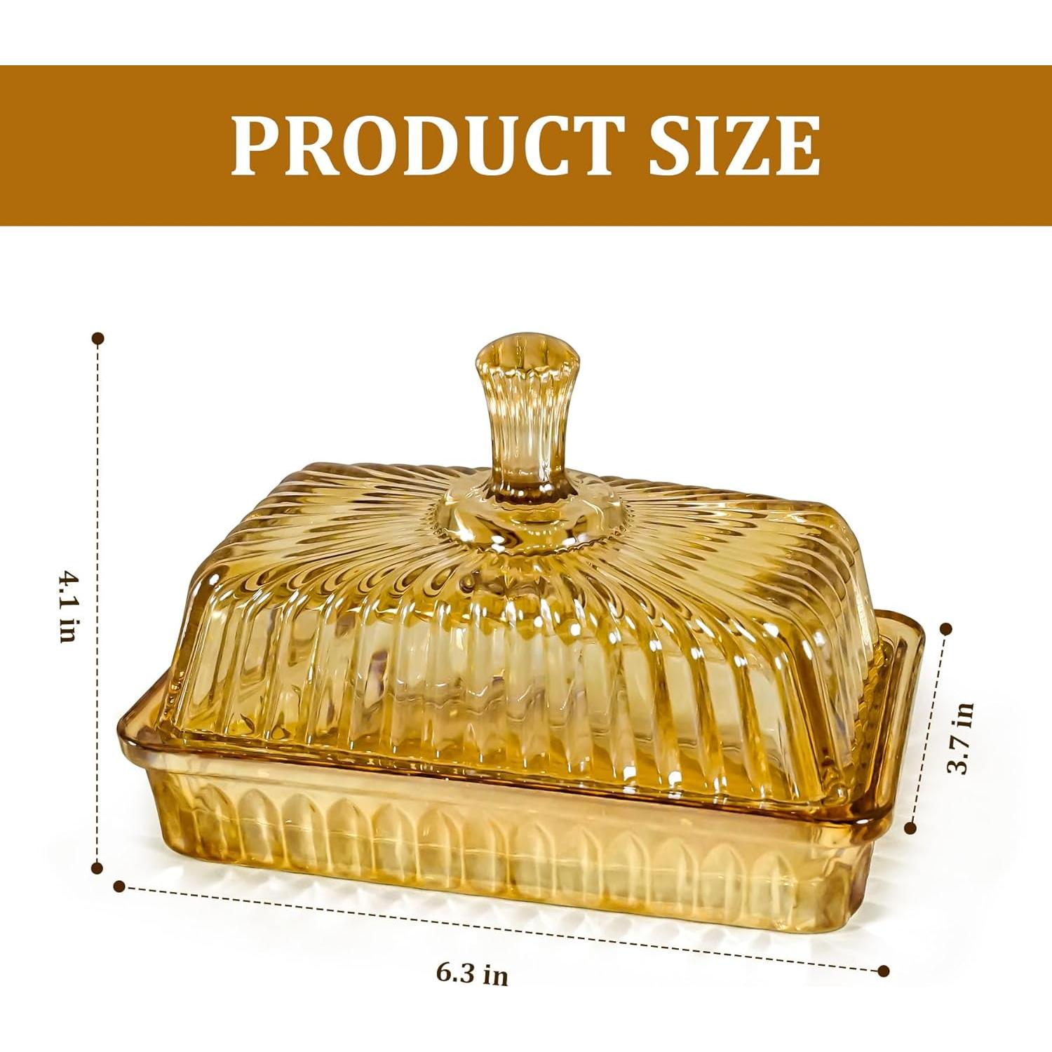 Plato de Mantequilla de Vidrio Philbinden 17cm Champagne