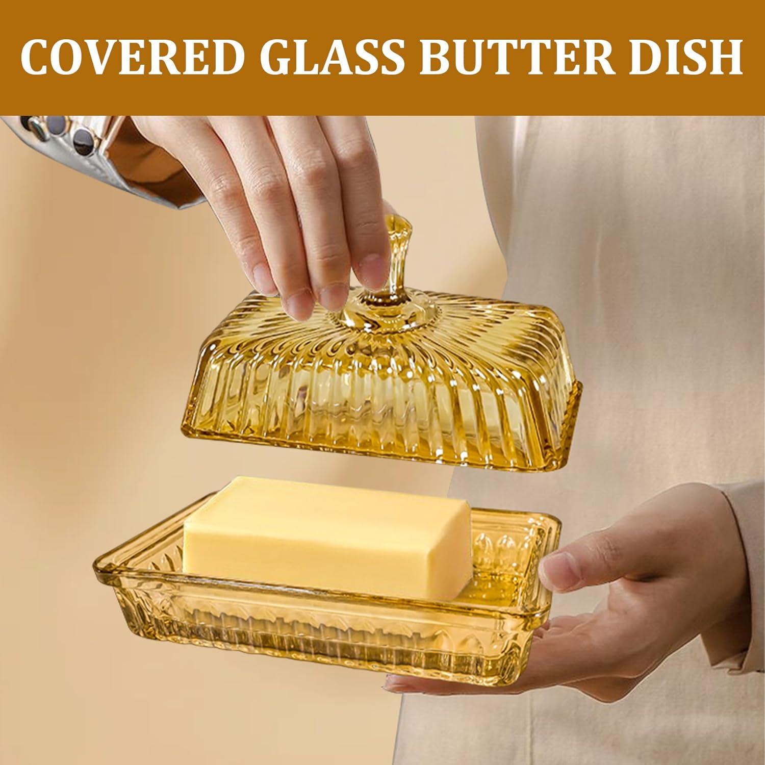 Plato de Mantequilla de Vidrio Philbinden 17cm Champagne