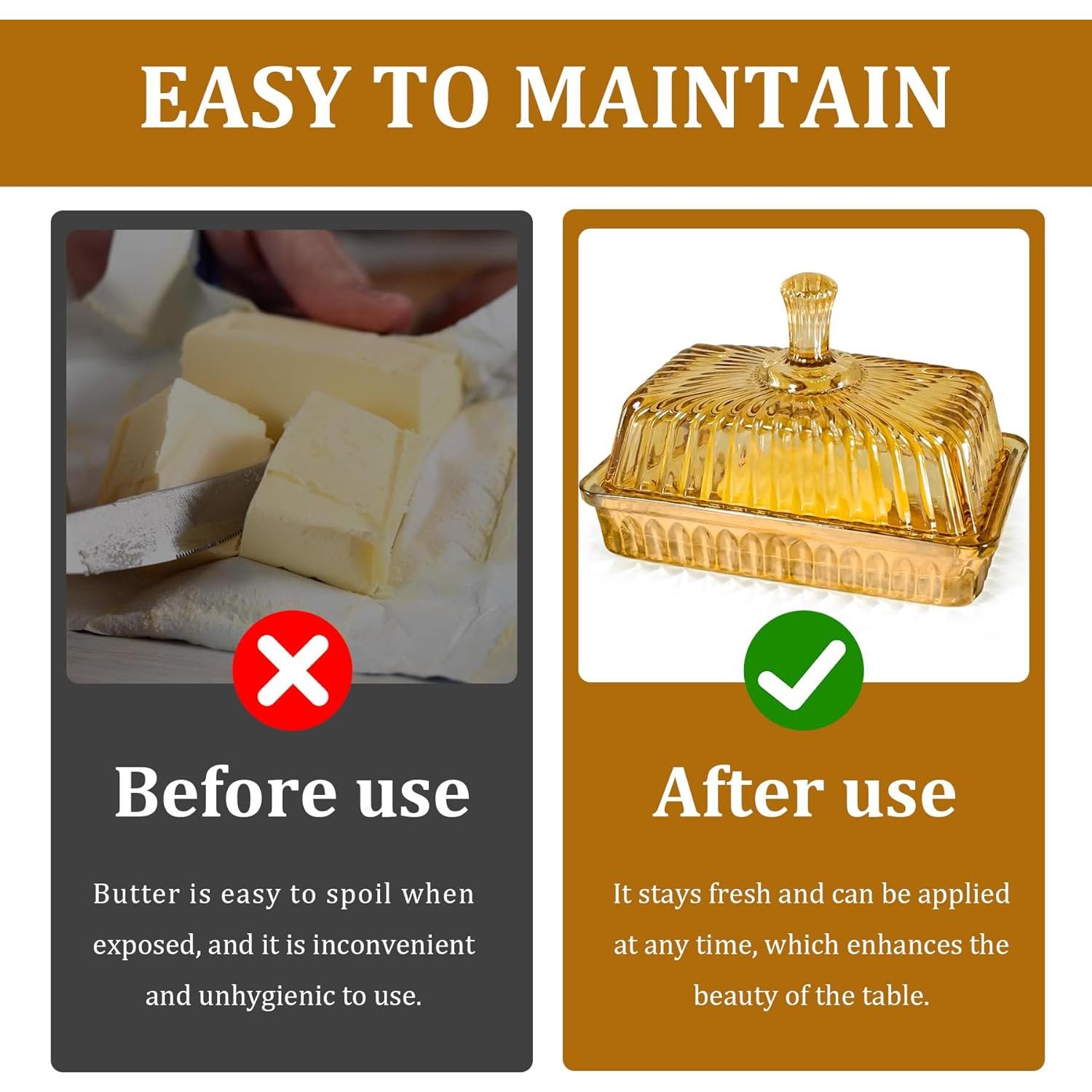 Plato de Mantequilla de Vidrio Philbinden 17cm Champagne